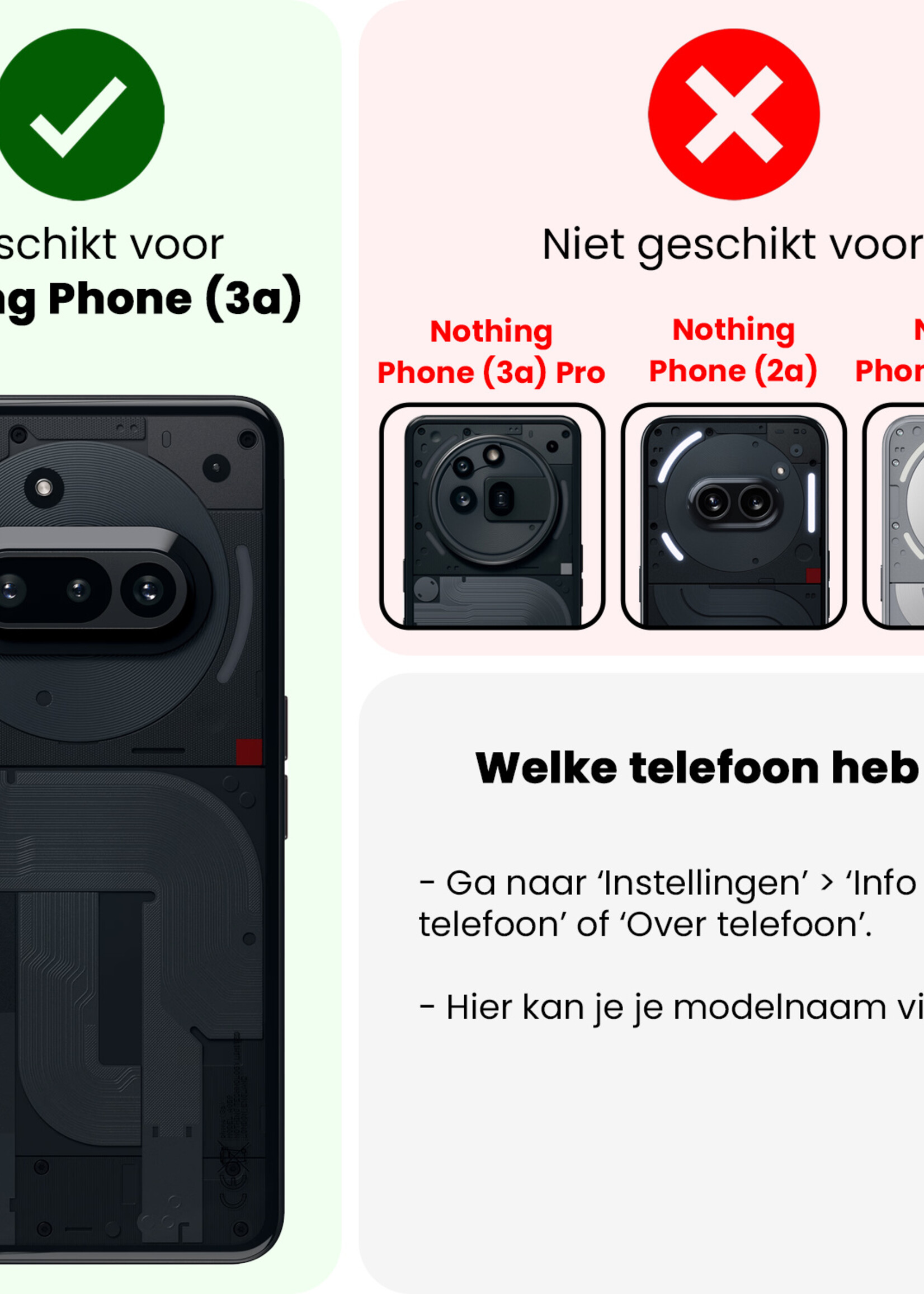 LUQ LUQ Nothing Phone (3a) Hoesje Siliconen - Transparant