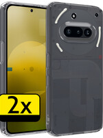 LUQ LUQ Nothing Phone (3a) Hoesje Siliconen - Transparant - 2 PACK