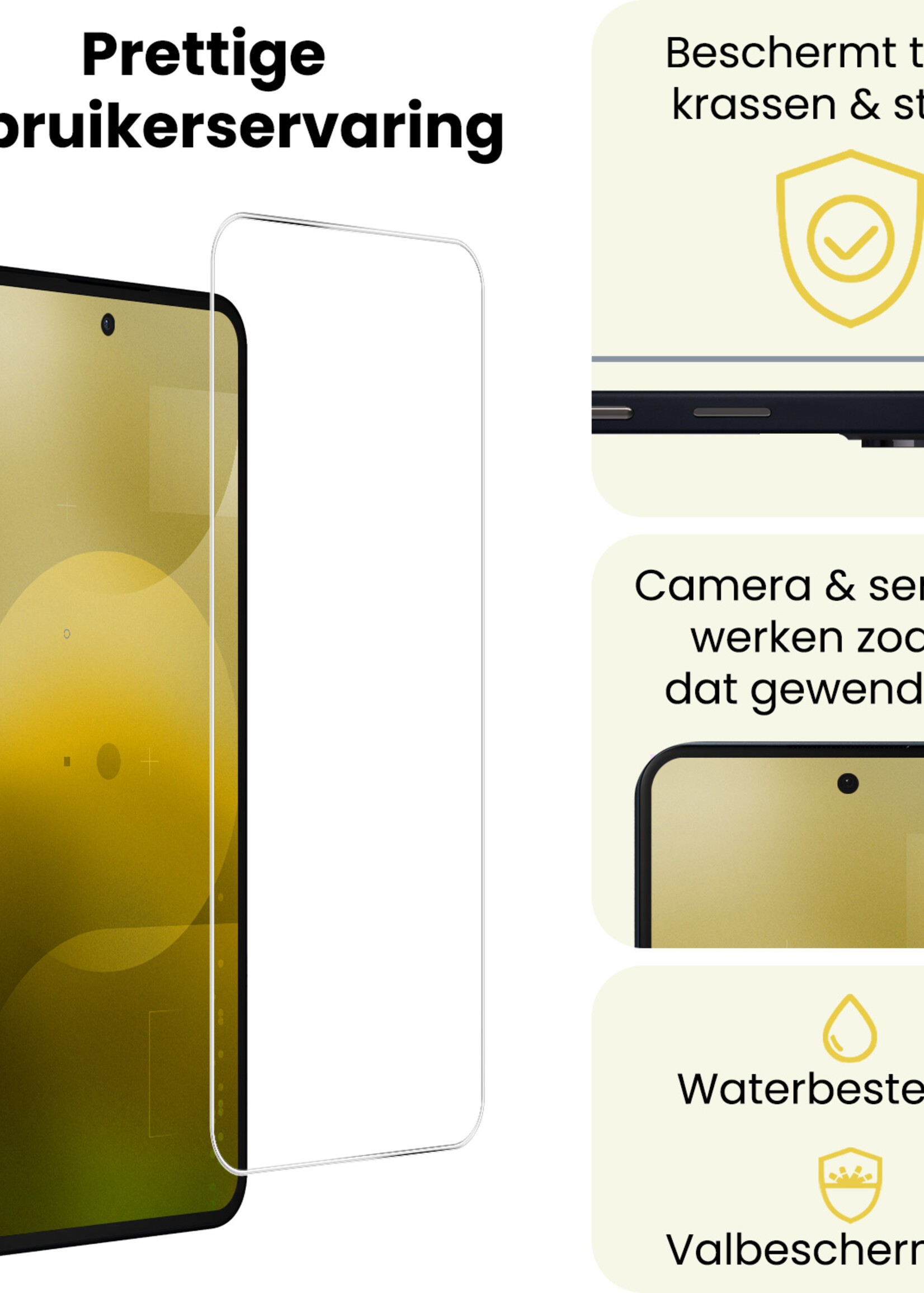 LUQ LUQ Nothing Phone (3a) Pro Screenprotector Glas  - 3 PACK