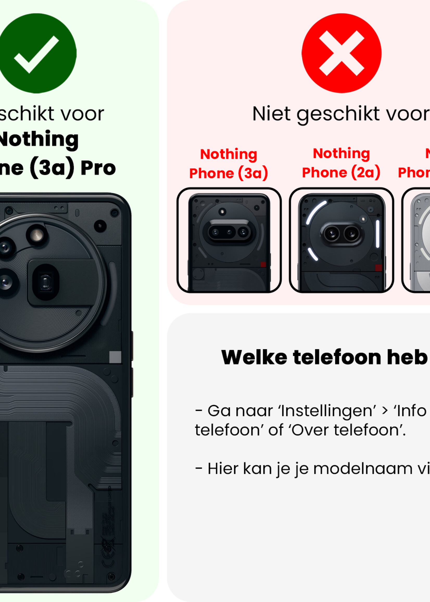 LUQ LUQ Nothing Phone (3a) Pro Hoesje Shockproof Met Screenprotector