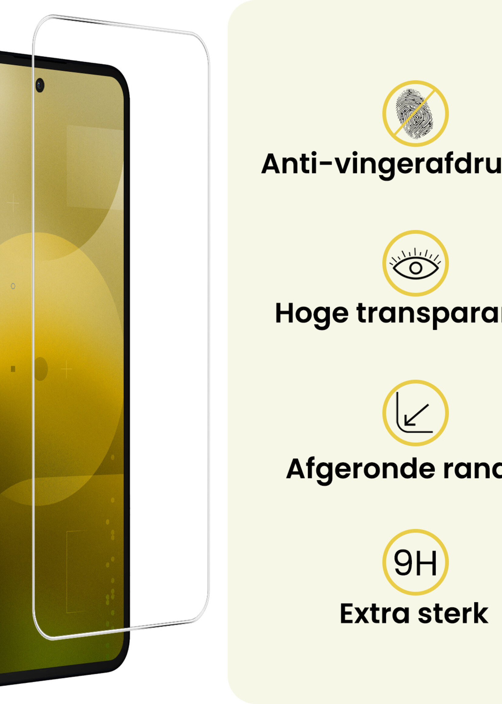 LUQ LUQ Nothing Phone (3a) Pro Hoesje Siliconen Met 2x Screenprotector - Transparant