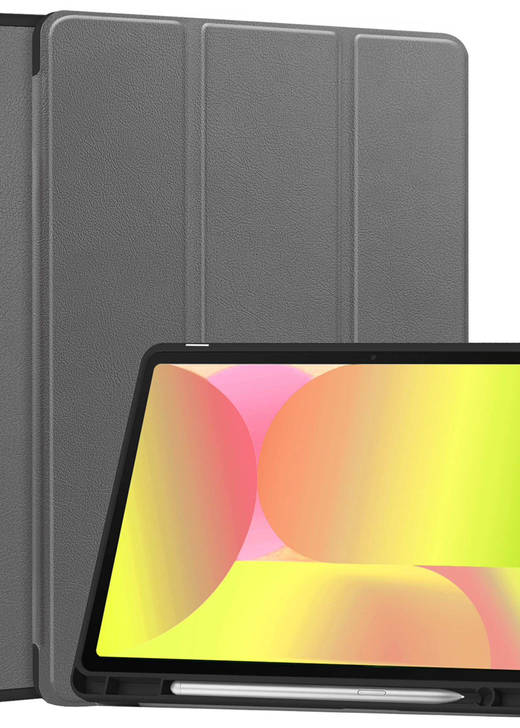 LUQ LUQ Samsung Galaxy Tab S10 FE Plus Hoesje Met Uitsparing S Pen - Grijs