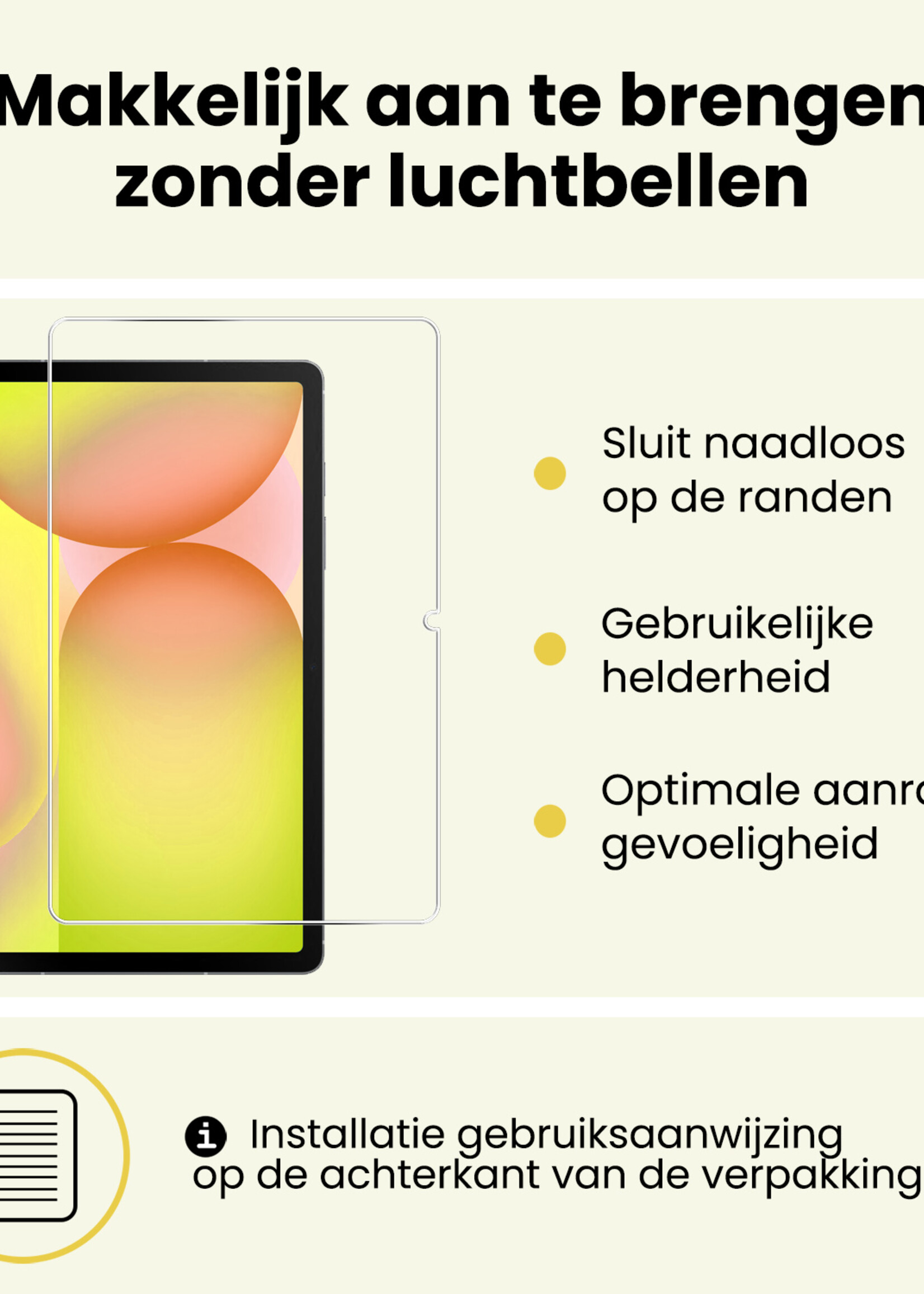 LUQ LUQ Samsung Galaxy Tab S10 FE Plus Hoesje Met Uitsparing S Pen Met Screenprotector - Donkerblauw