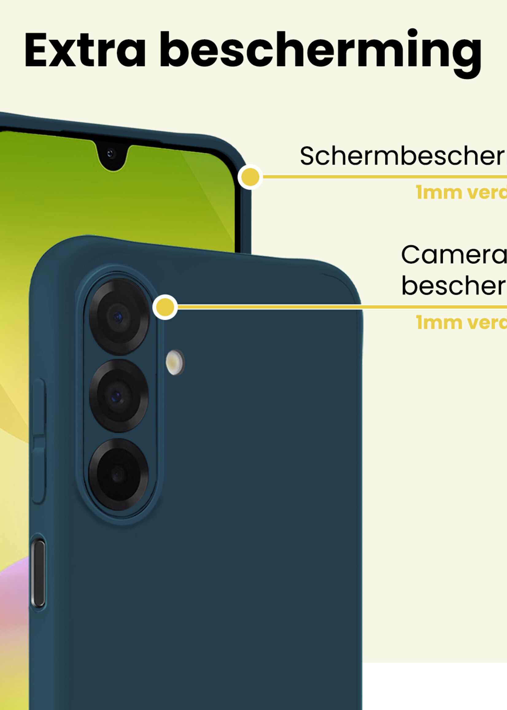 LUQ LUQ Samsung Galaxy A26 Hoesje Siliconen - Donkerblauw