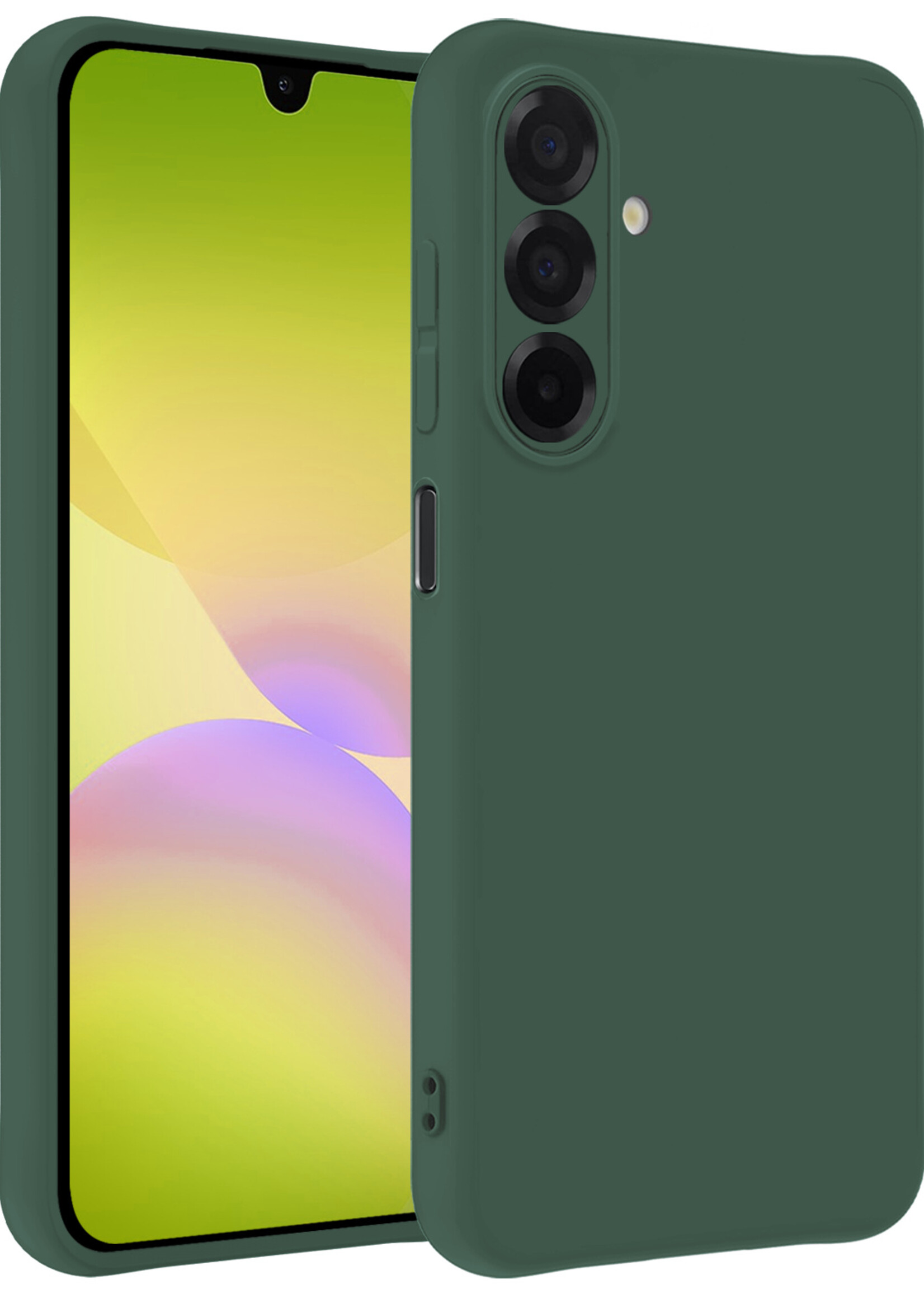 LUQ LUQ Samsung Galaxy A26 Hoesje Siliconen - Donkergroen