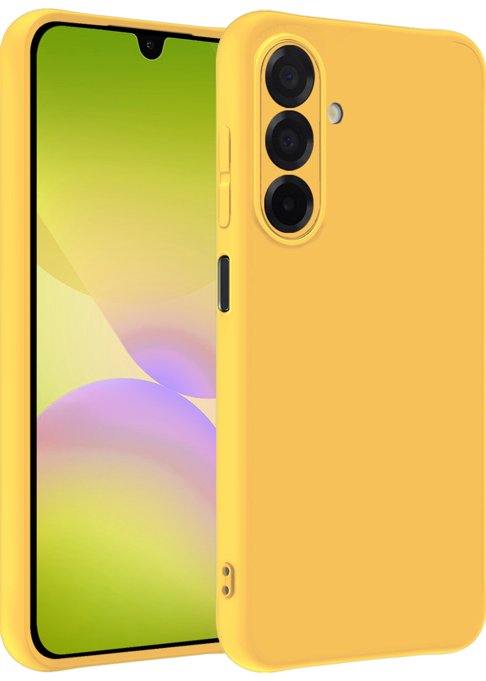 LUQ LUQ Samsung Galaxy A26 Hoesje Siliconen - Geel