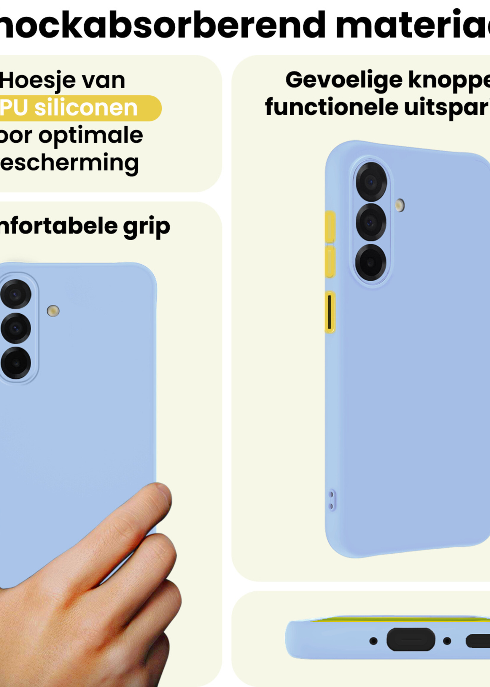 LUQ LUQ Samsung Galaxy A26 Hoesje Siliconen - Lichtblauw