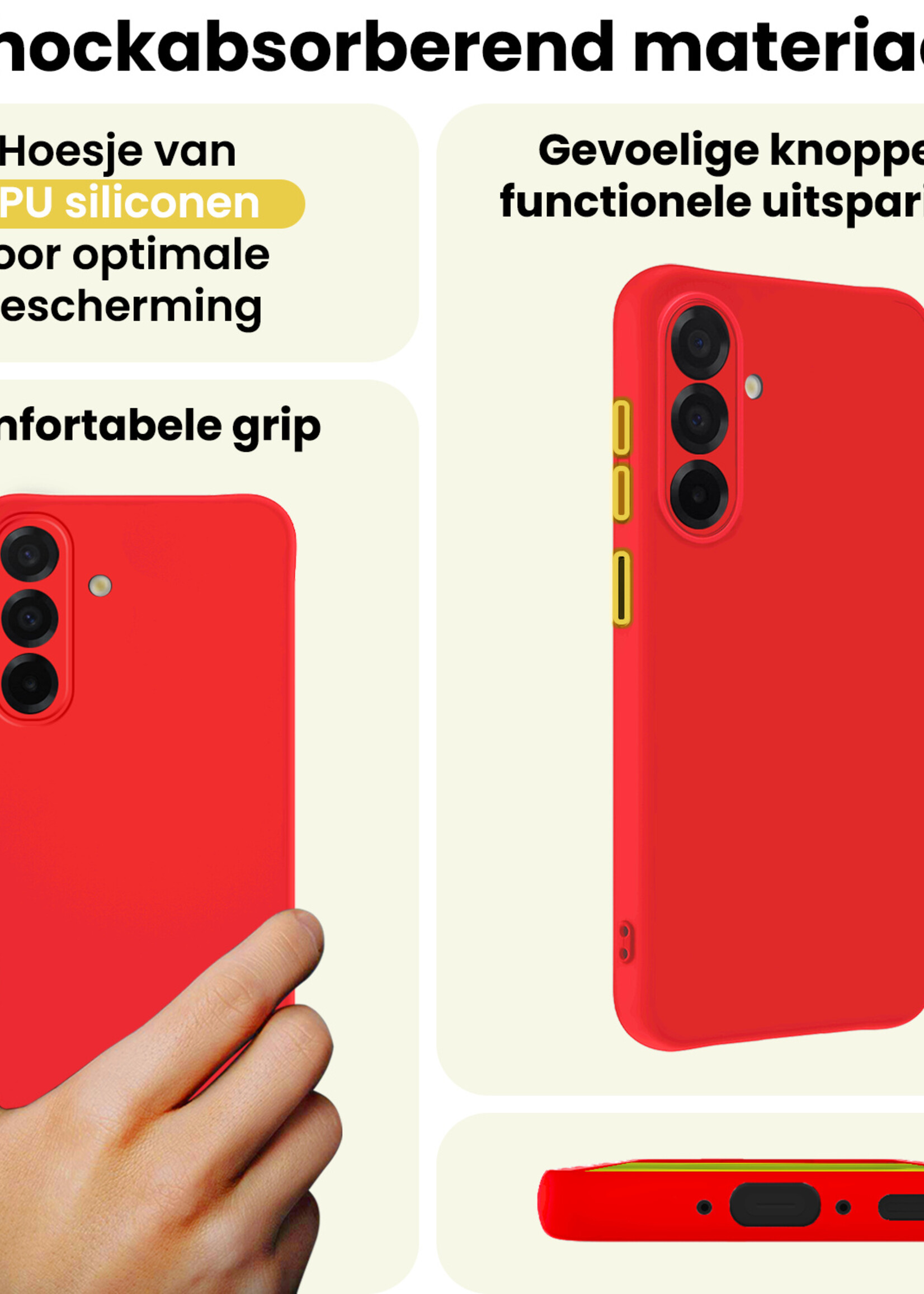 LUQ LUQ Samsung Galaxy A26 Hoesje Siliconen - Rood