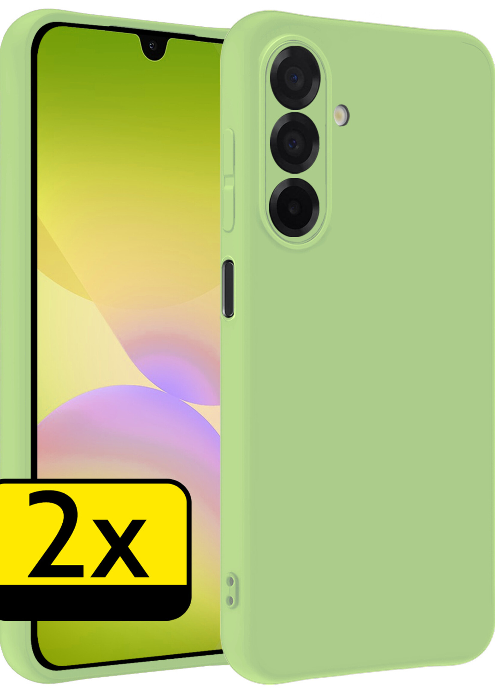 LUQ LUQ Samsung Galaxy A26 Hoesje Siliconen - Groen - 2 PACK