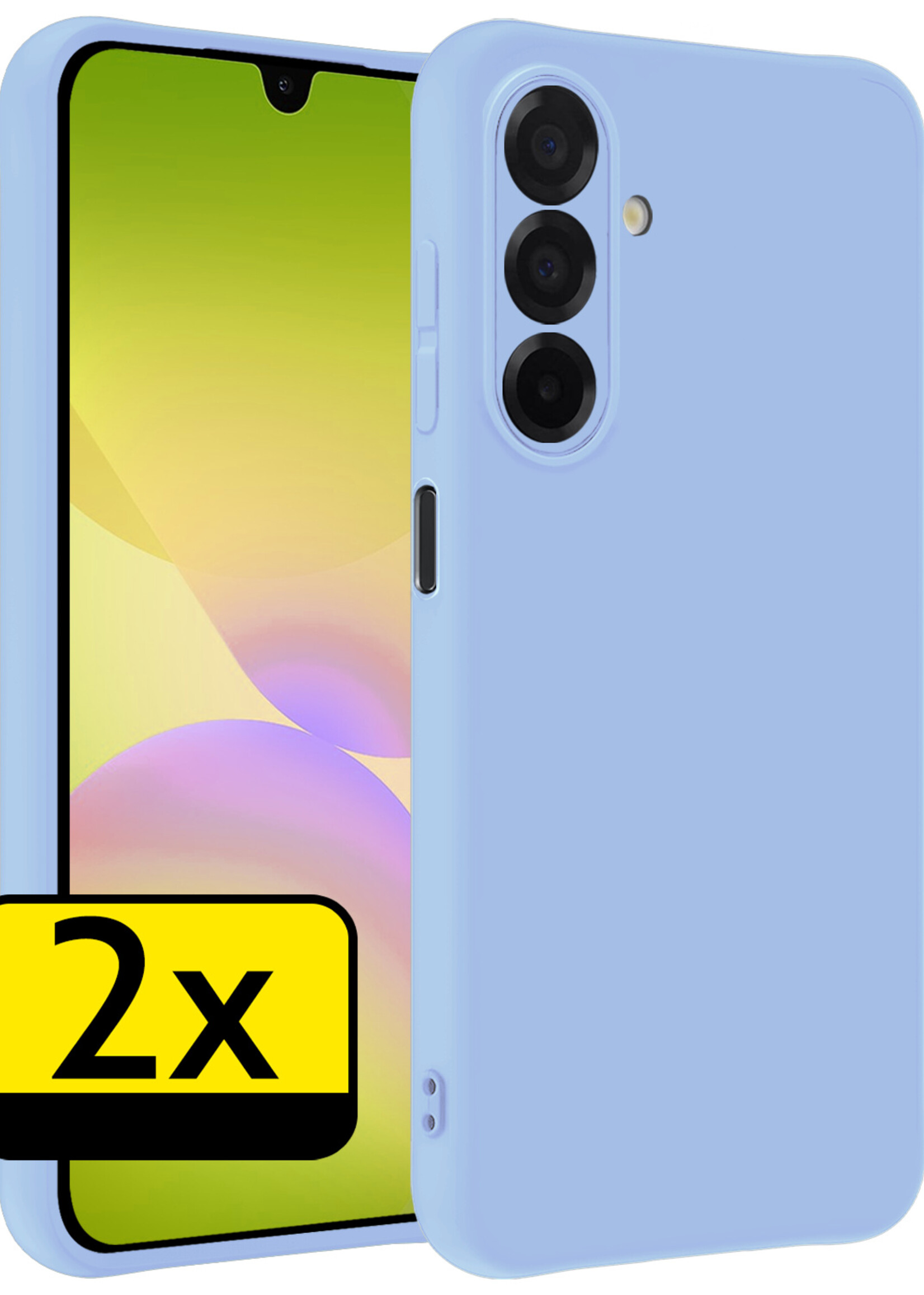 LUQ LUQ Samsung Galaxy A26 Hoesje Siliconen - Lichtblauw - 2 PACK