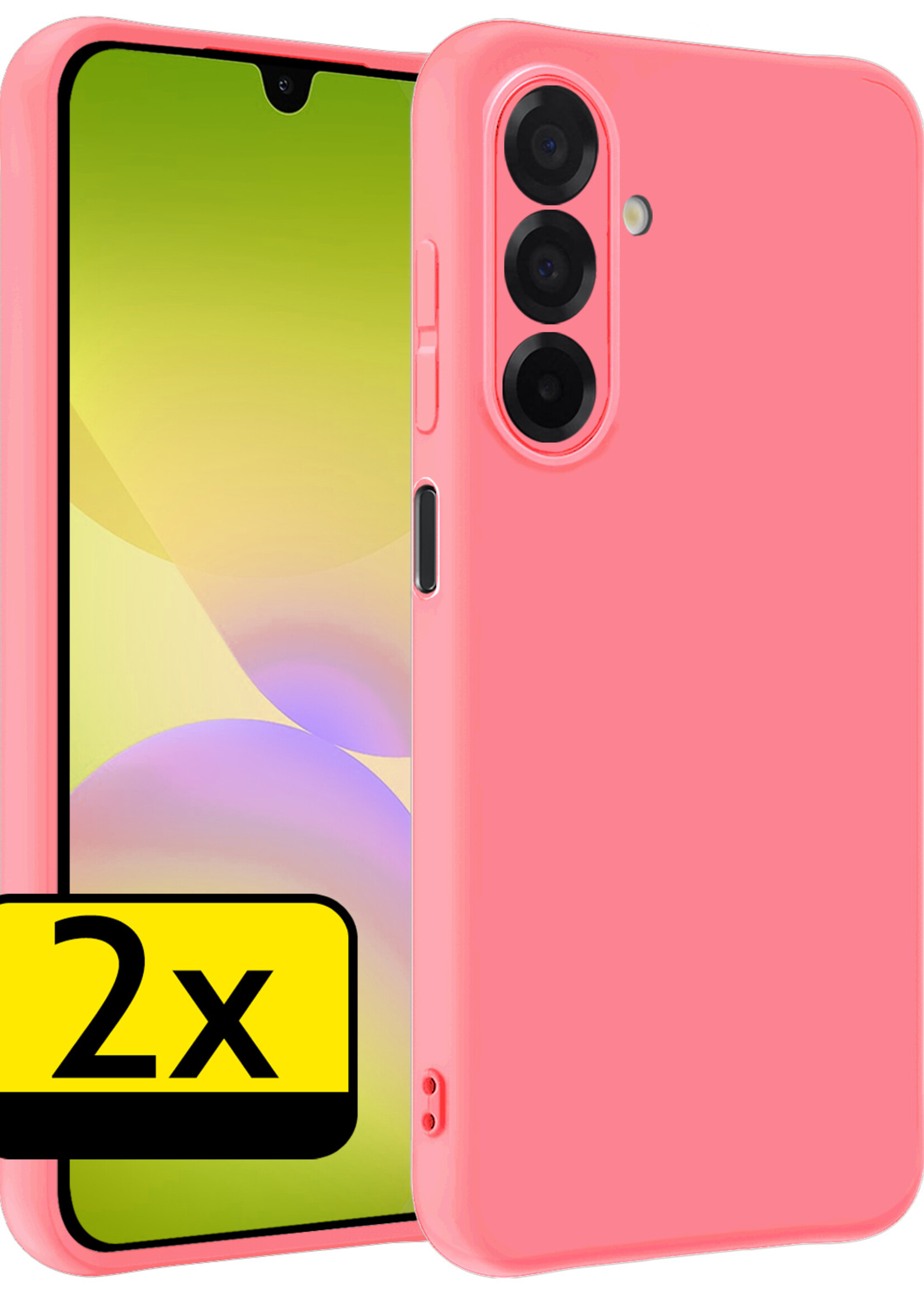 LUQ LUQ Samsung Galaxy A26 Hoesje Siliconen - Lichtroze - 2 PACK