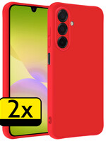LUQ LUQ Samsung Galaxy A26 Hoesje Siliconen - Rood - 2 PACK