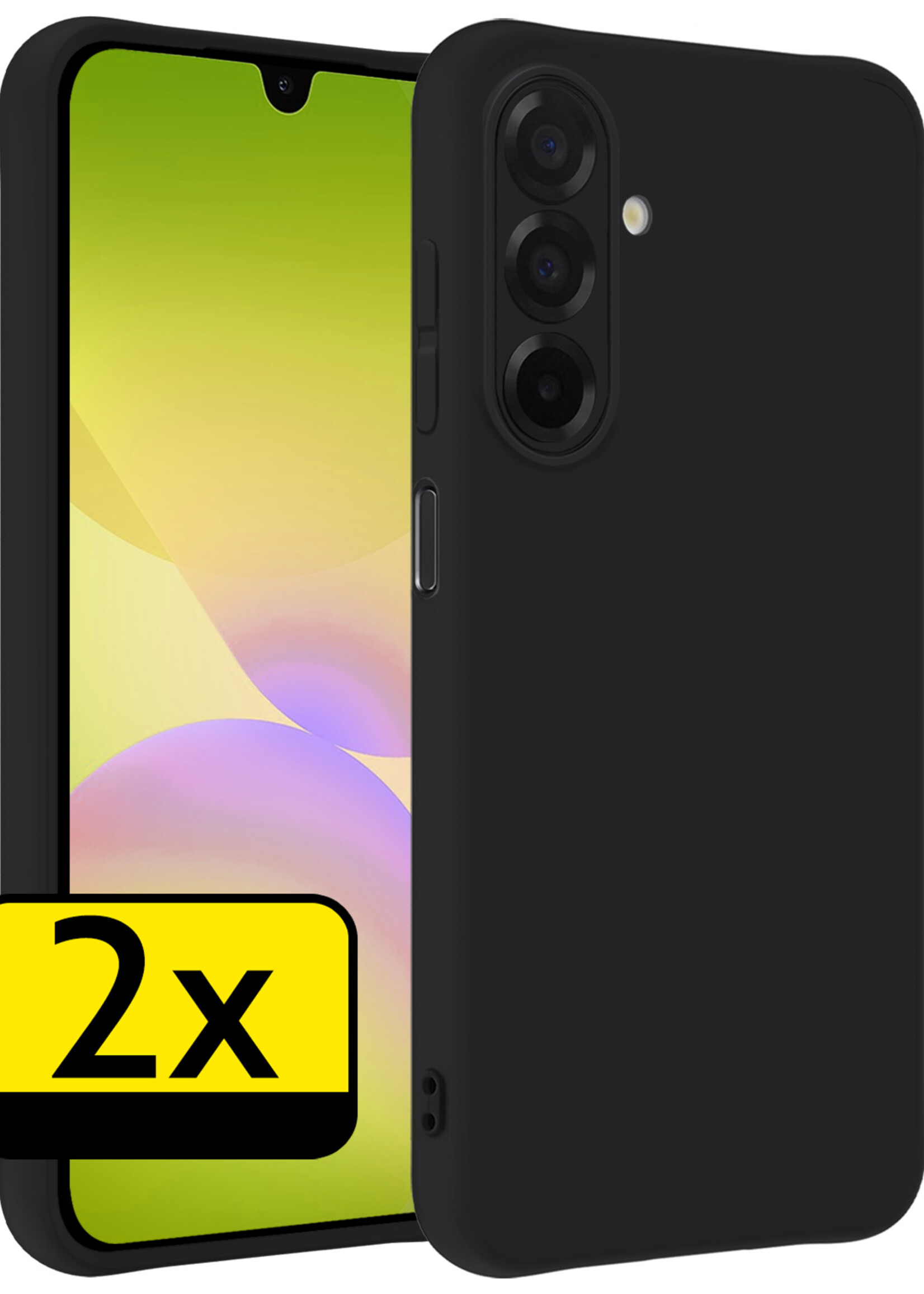 LUQ LUQ Samsung Galaxy A26 Hoesje Siliconen - Zwart - 2 PACK