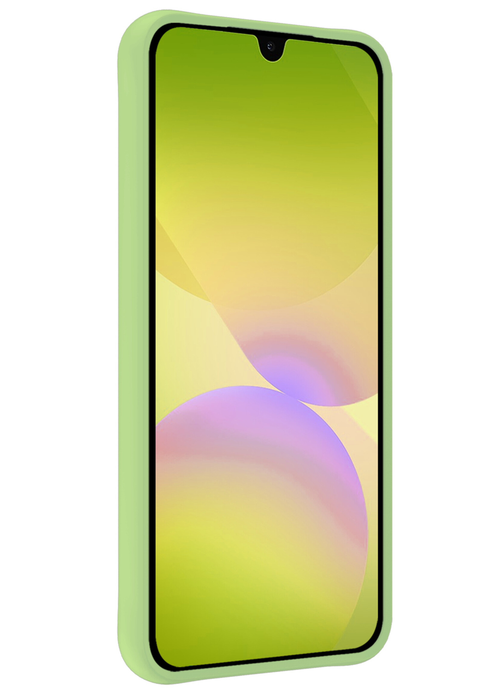 LUQ LUQ Samsung Galaxy A26 Hoesje Siliconen Met 2x Screenprotector - Groen