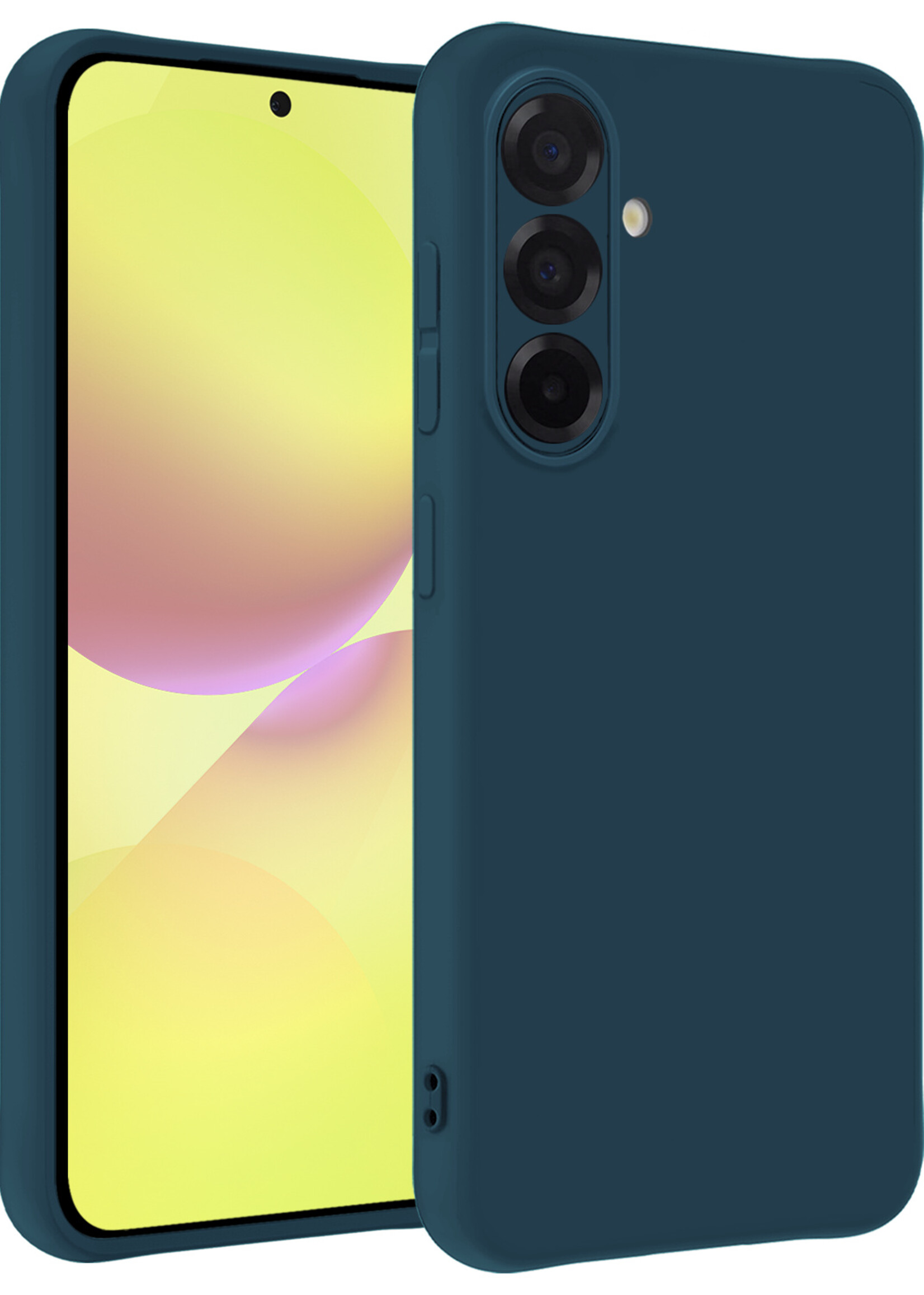 LUQ LUQ Samsung Galaxy A36 Hoesje Siliconen - Donkerblauw