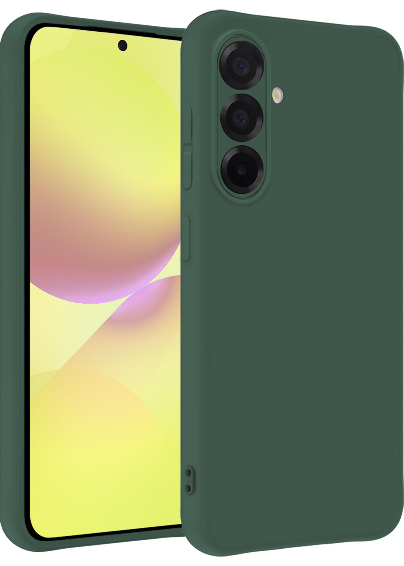 LUQ LUQ Samsung Galaxy A36 Hoesje Siliconen - Donkergroen