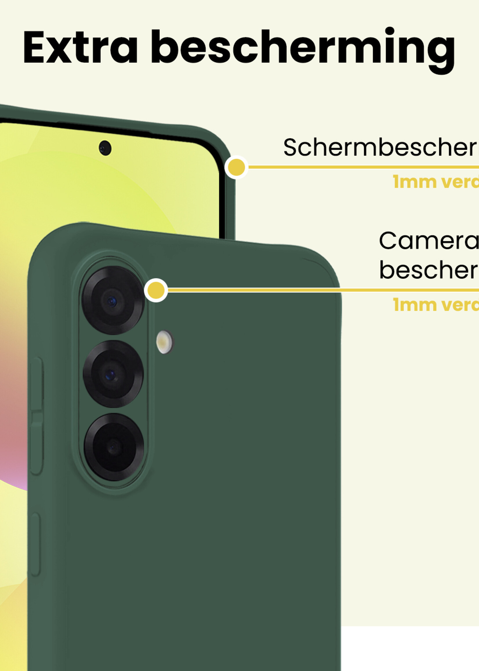 LUQ LUQ Samsung Galaxy A36 Hoesje Siliconen - Donkergroen