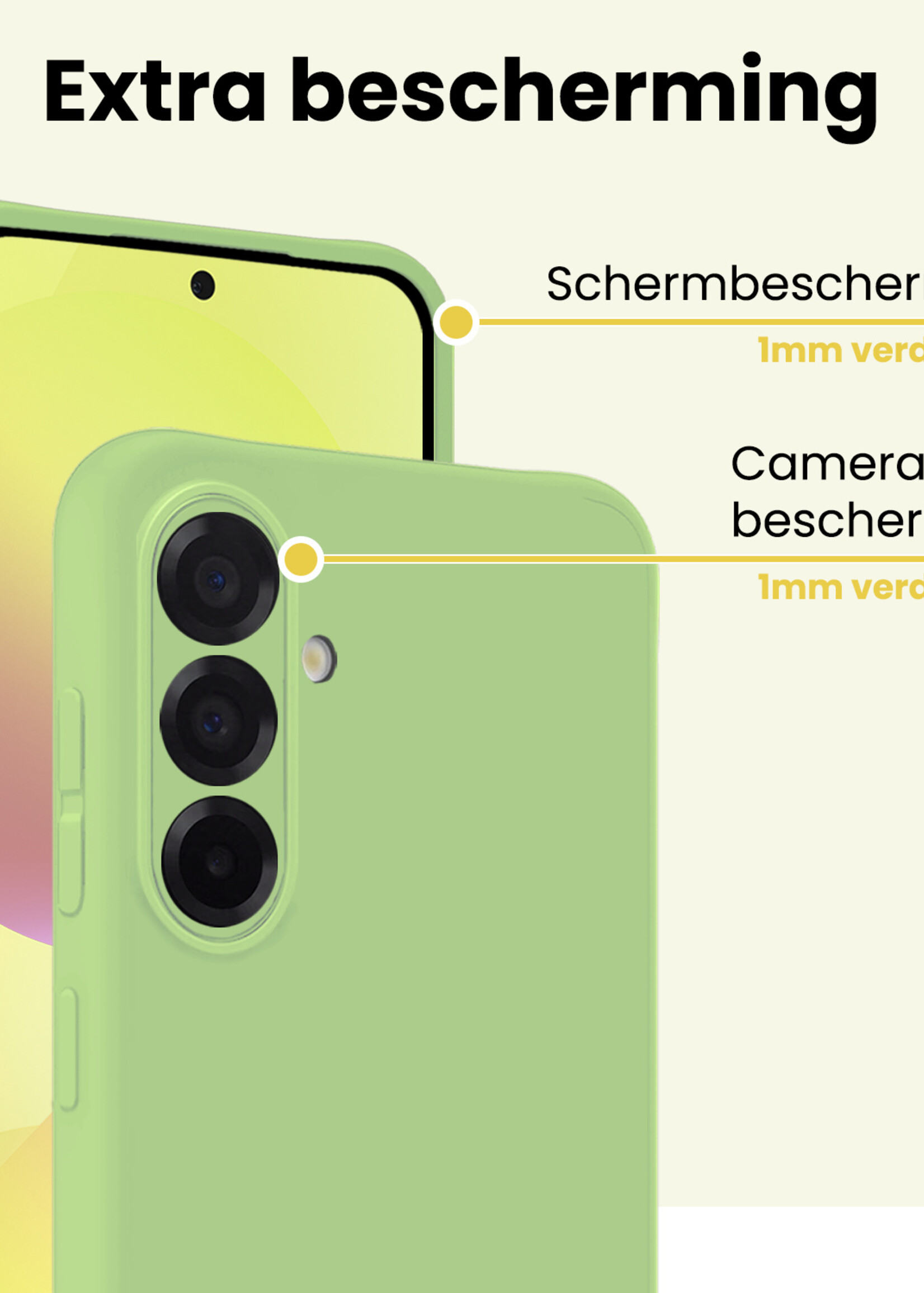 LUQ LUQ Samsung Galaxy A36 Hoesje Siliconen - Groen