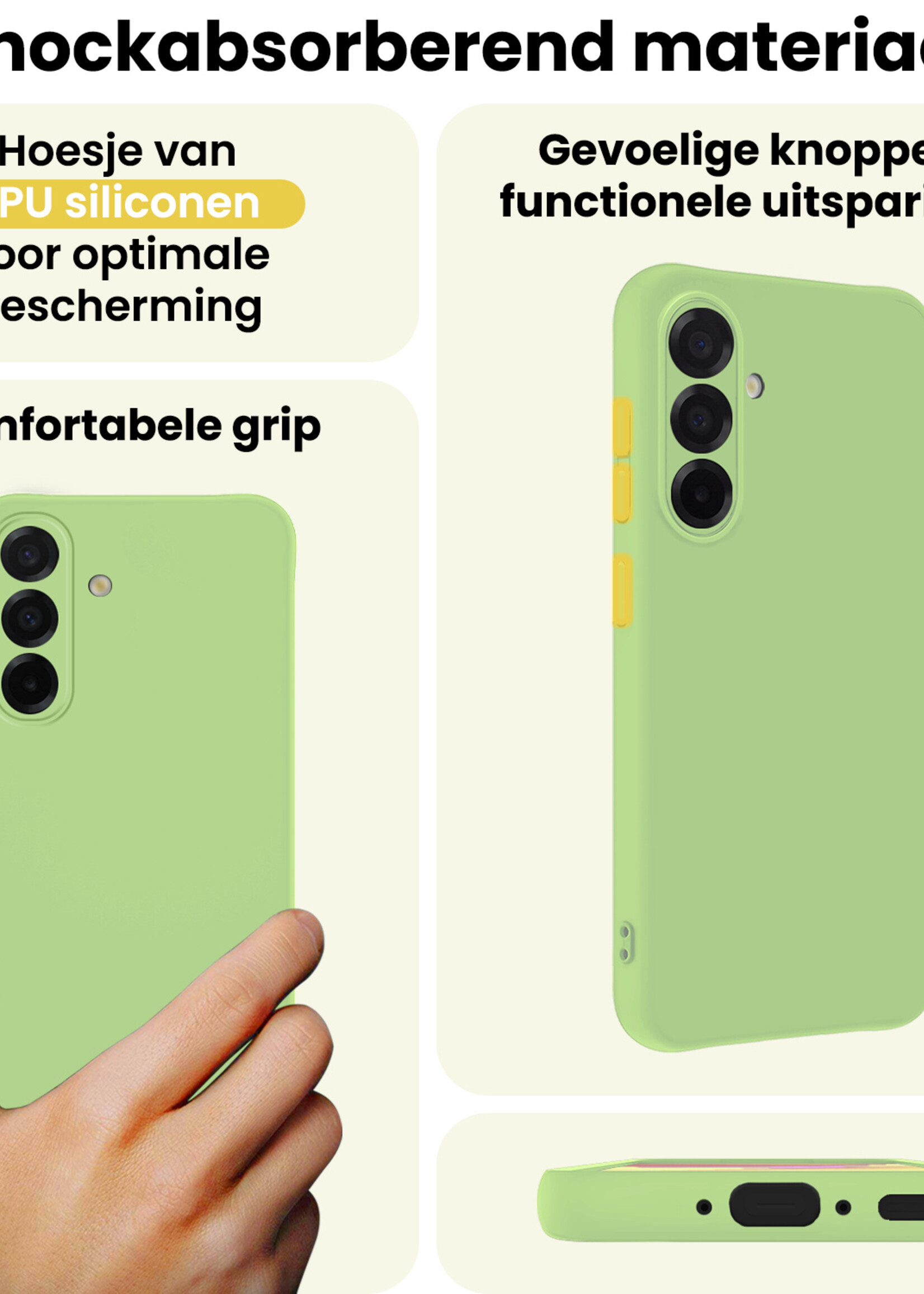 LUQ LUQ Samsung Galaxy A36 Hoesje Siliconen - Groen