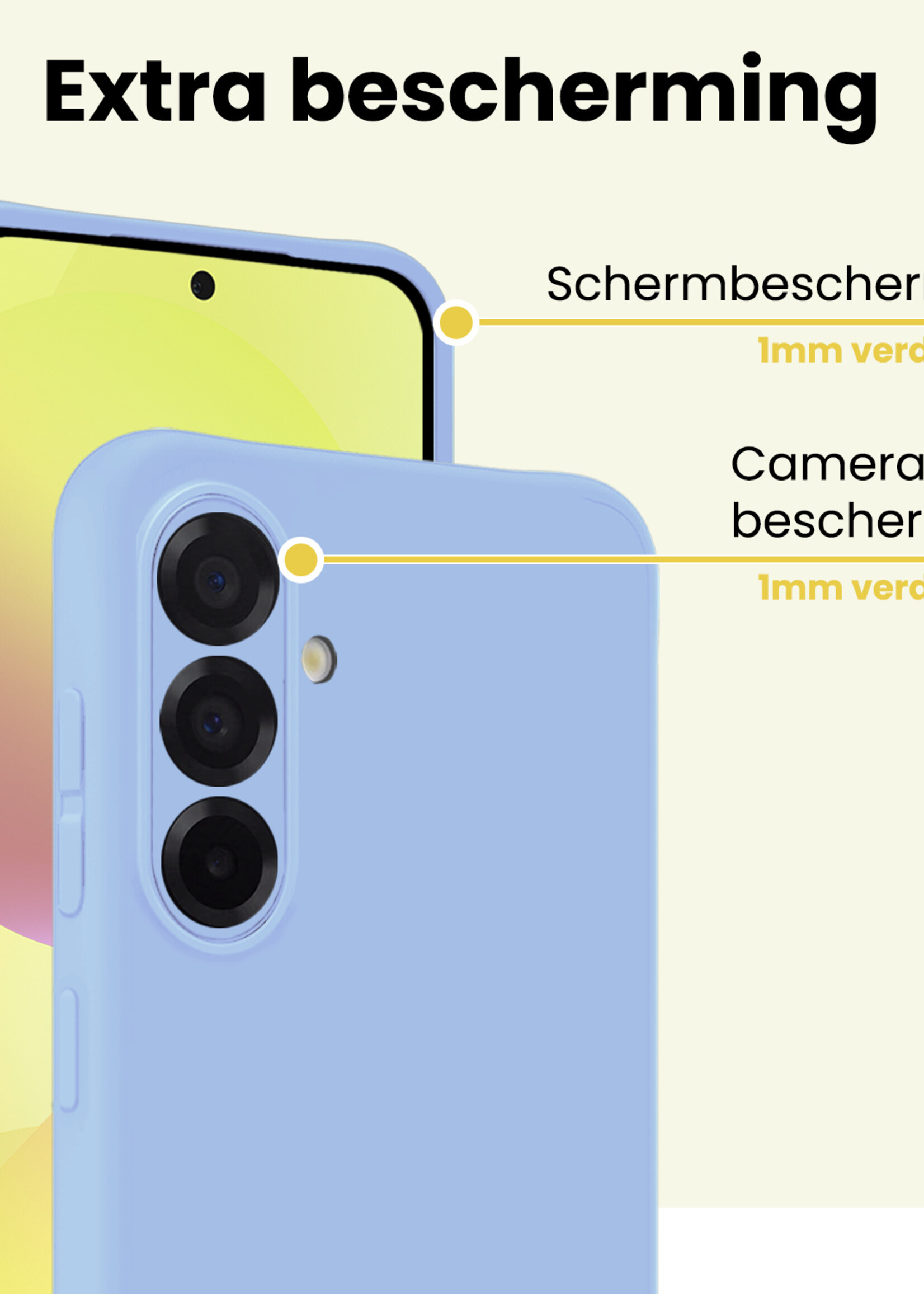 LUQ LUQ Samsung Galaxy A36 Hoesje Siliconen - Lichtblauw