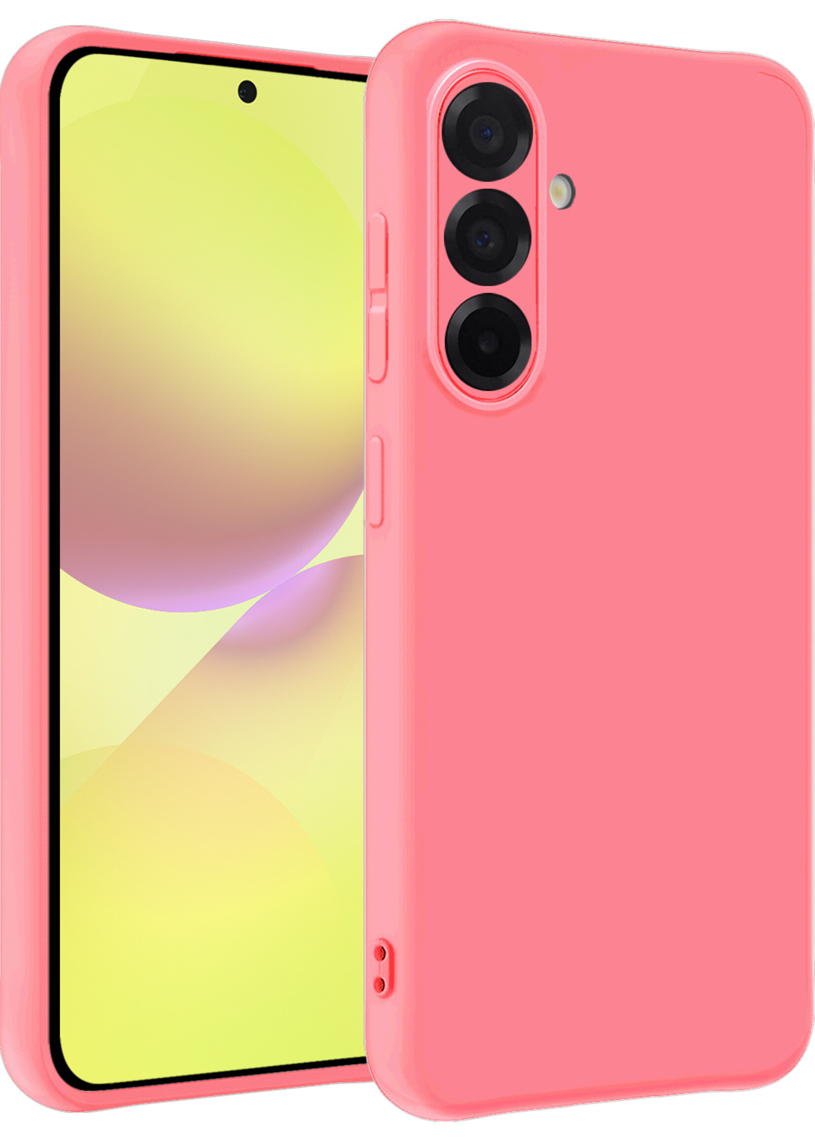 LUQ LUQ Samsung Galaxy A36 Hoesje Siliconen - Lichtroze