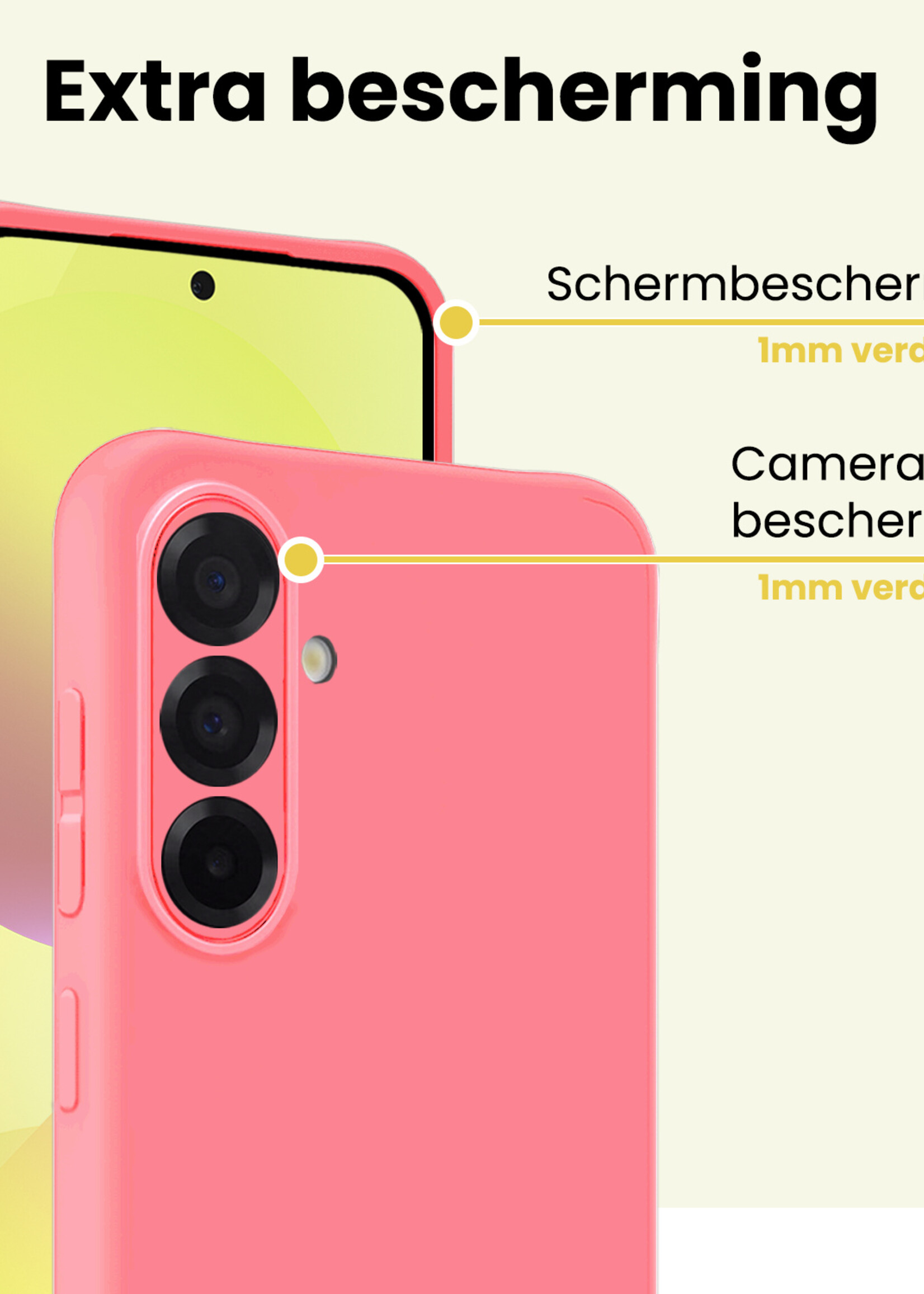 LUQ LUQ Samsung Galaxy A36 Hoesje Siliconen - Lichtroze