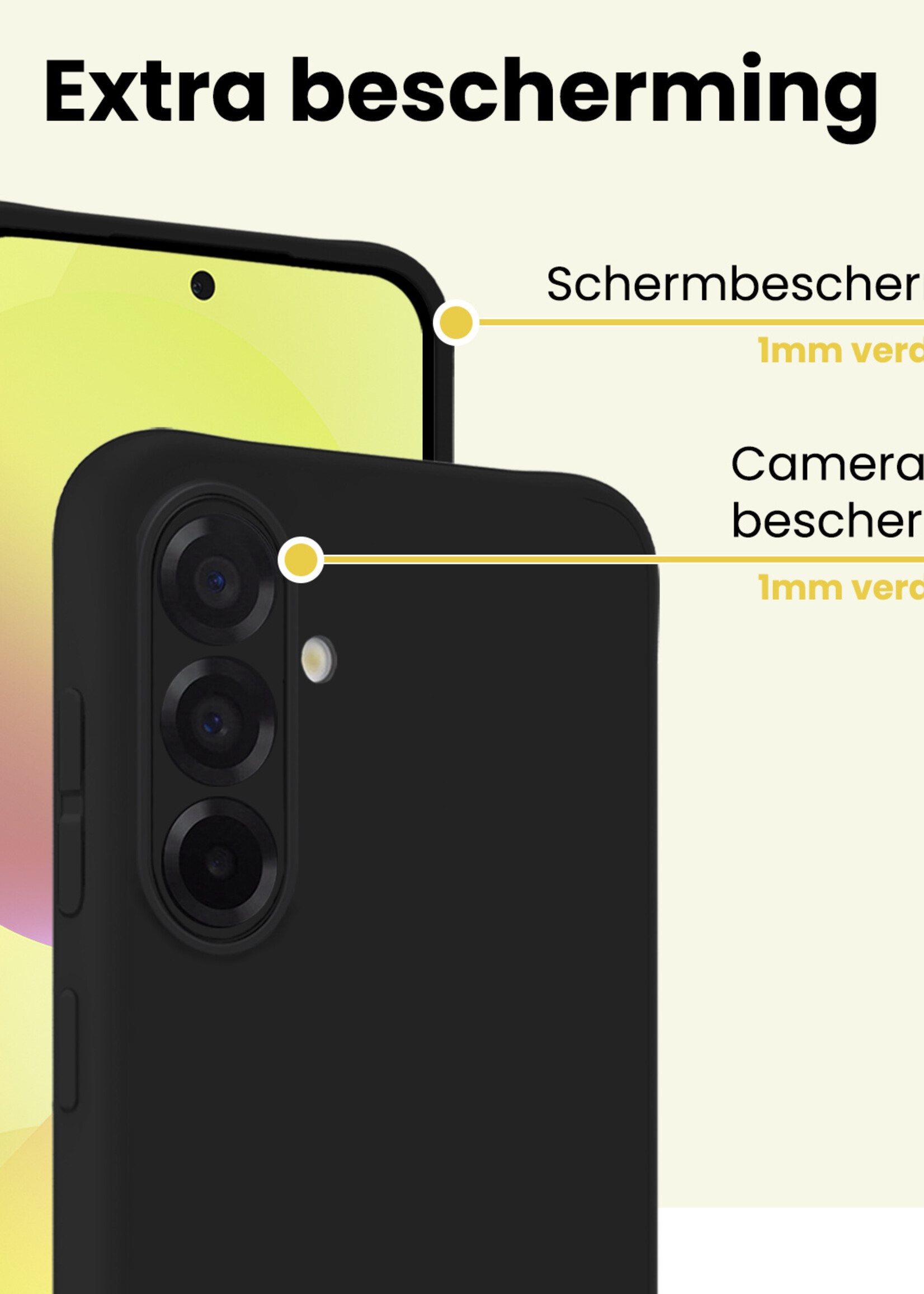 LUQ LUQ Samsung Galaxy A36 Hoesje Siliconen - Zwart