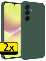 LUQ LUQ Samsung Galaxy A36 Hoesje Siliconen - Donkergroen - 2 PACK