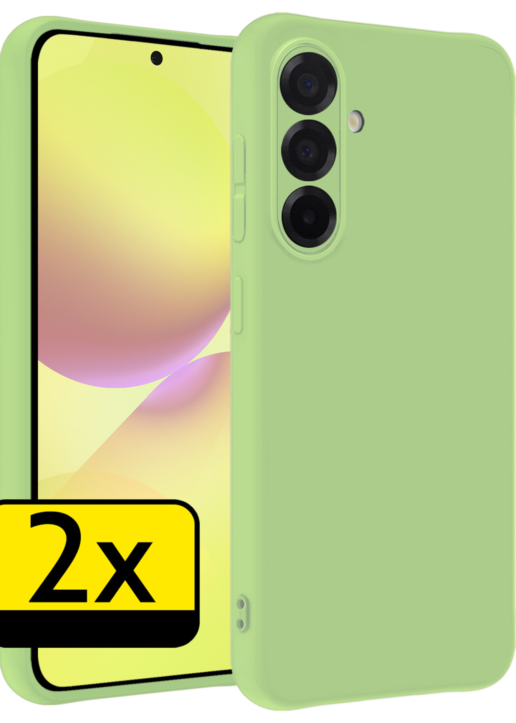 LUQ LUQ Samsung Galaxy A36 Hoesje Siliconen - Groen - 2 PACK