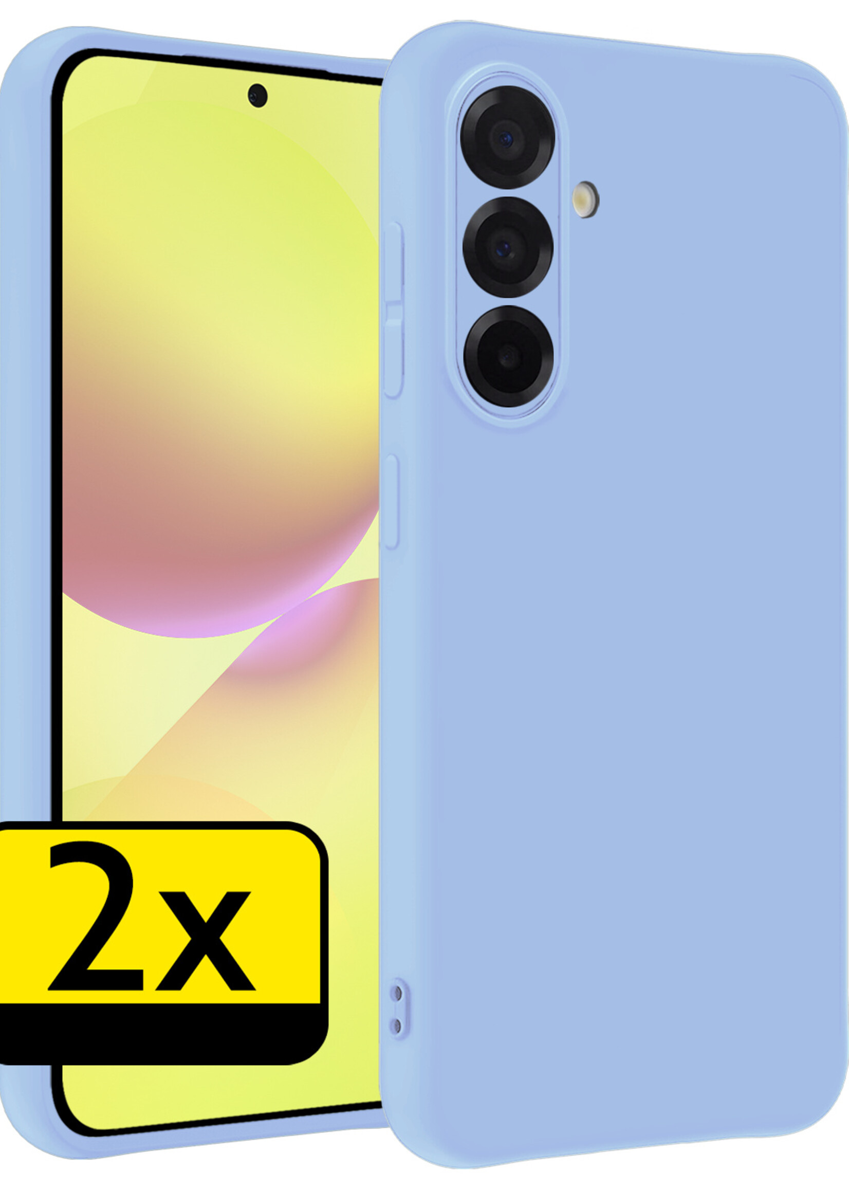 LUQ LUQ Samsung Galaxy A36 Hoesje Siliconen - Lichtblauw - 2 PACK