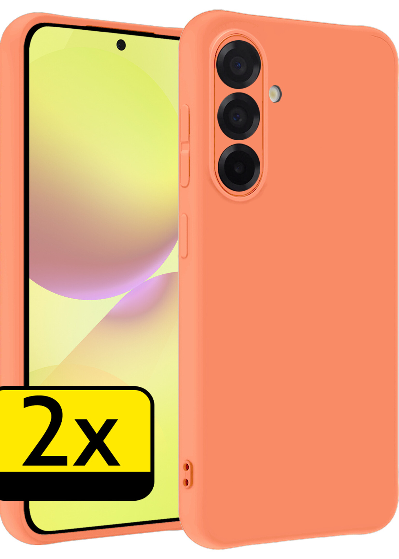 LUQ LUQ Samsung Galaxy A36 Hoesje Siliconen - Perzik - 2 PACK