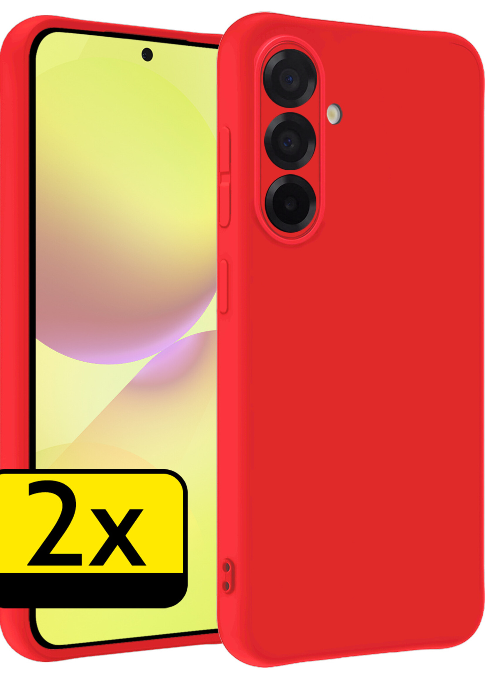 LUQ LUQ Samsung Galaxy A36 Hoesje Siliconen - Rood - 2 PACK