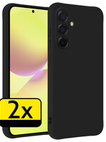 LUQ LUQ Samsung Galaxy A36 Hoesje Siliconen - Zwart - 2 PACK
