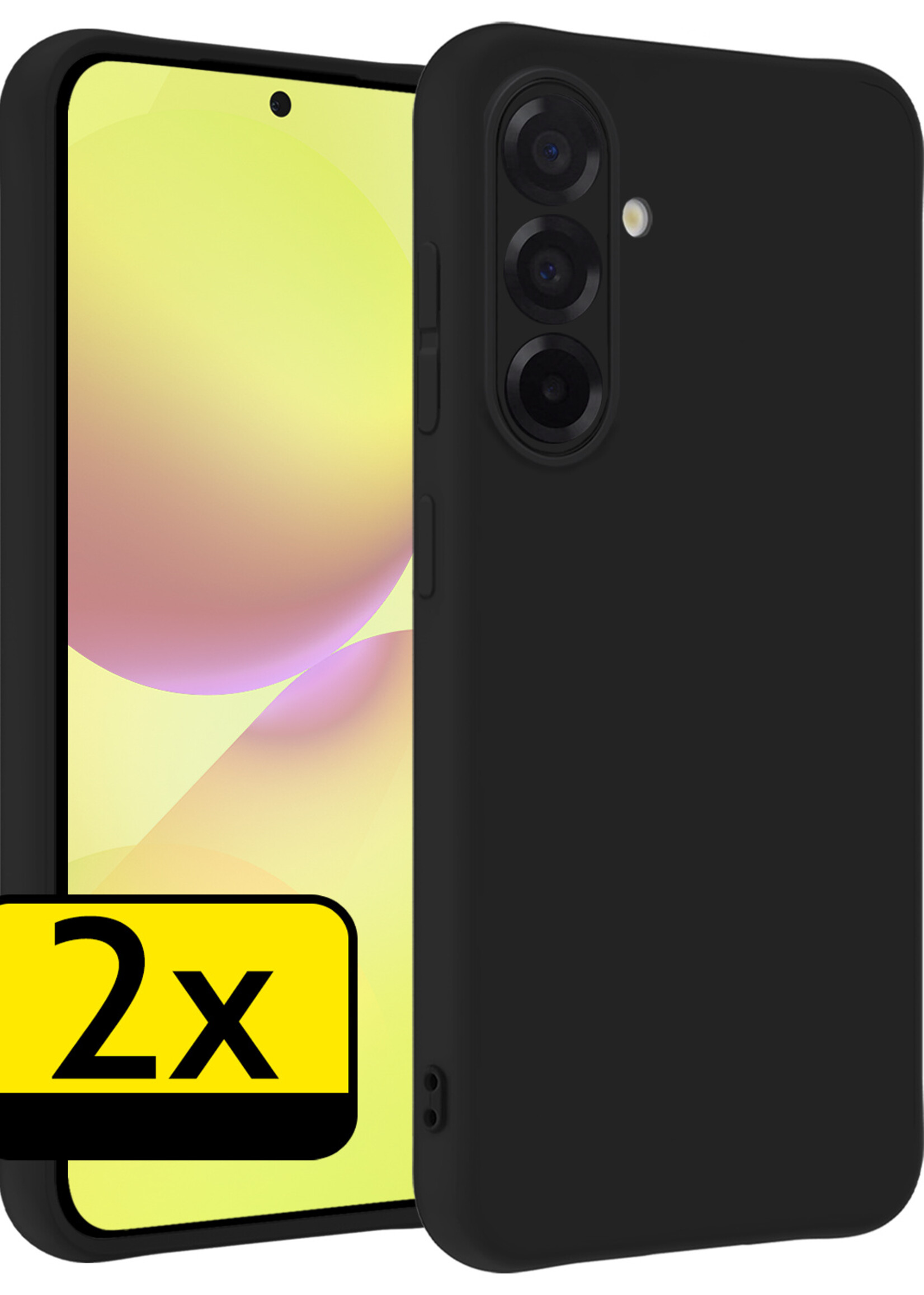 LUQ LUQ Samsung Galaxy A36 Hoesje Siliconen - Zwart - 2 PACK