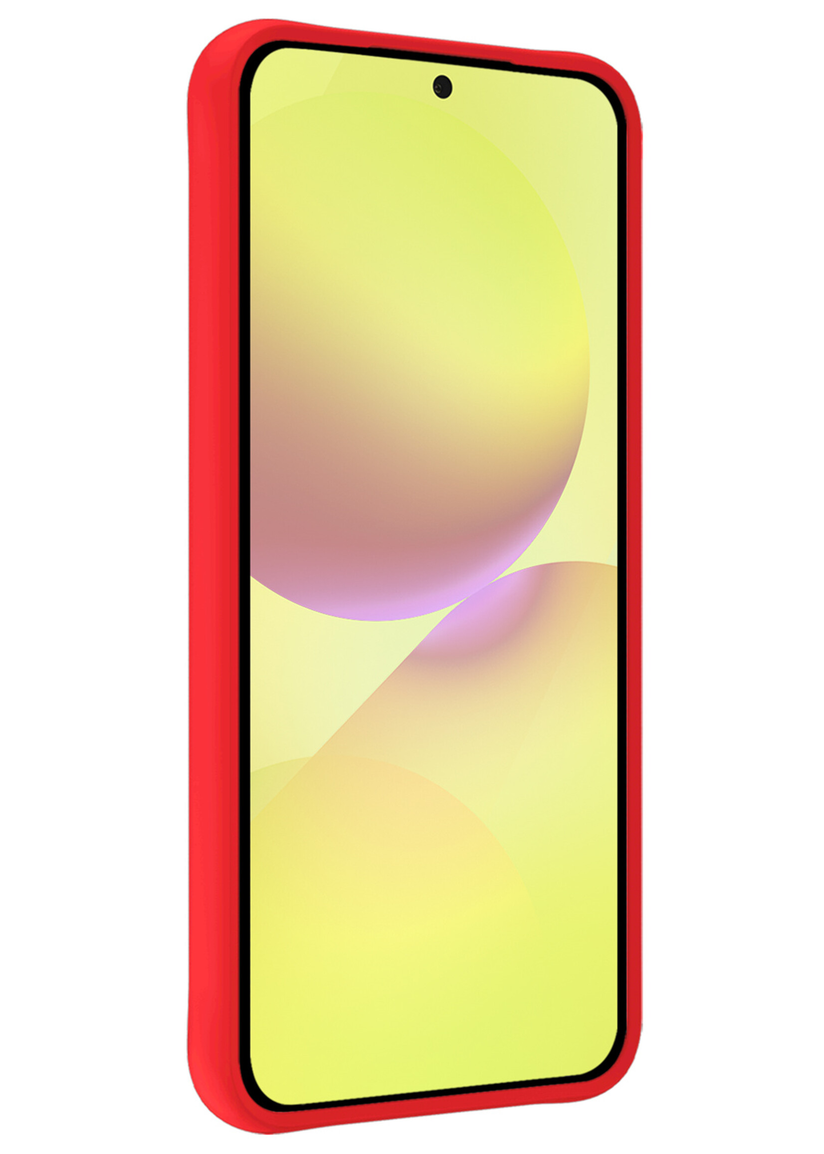 LUQ LUQ Samsung Galaxy A36 Hoesje Siliconen Met Screenprotector - Rood