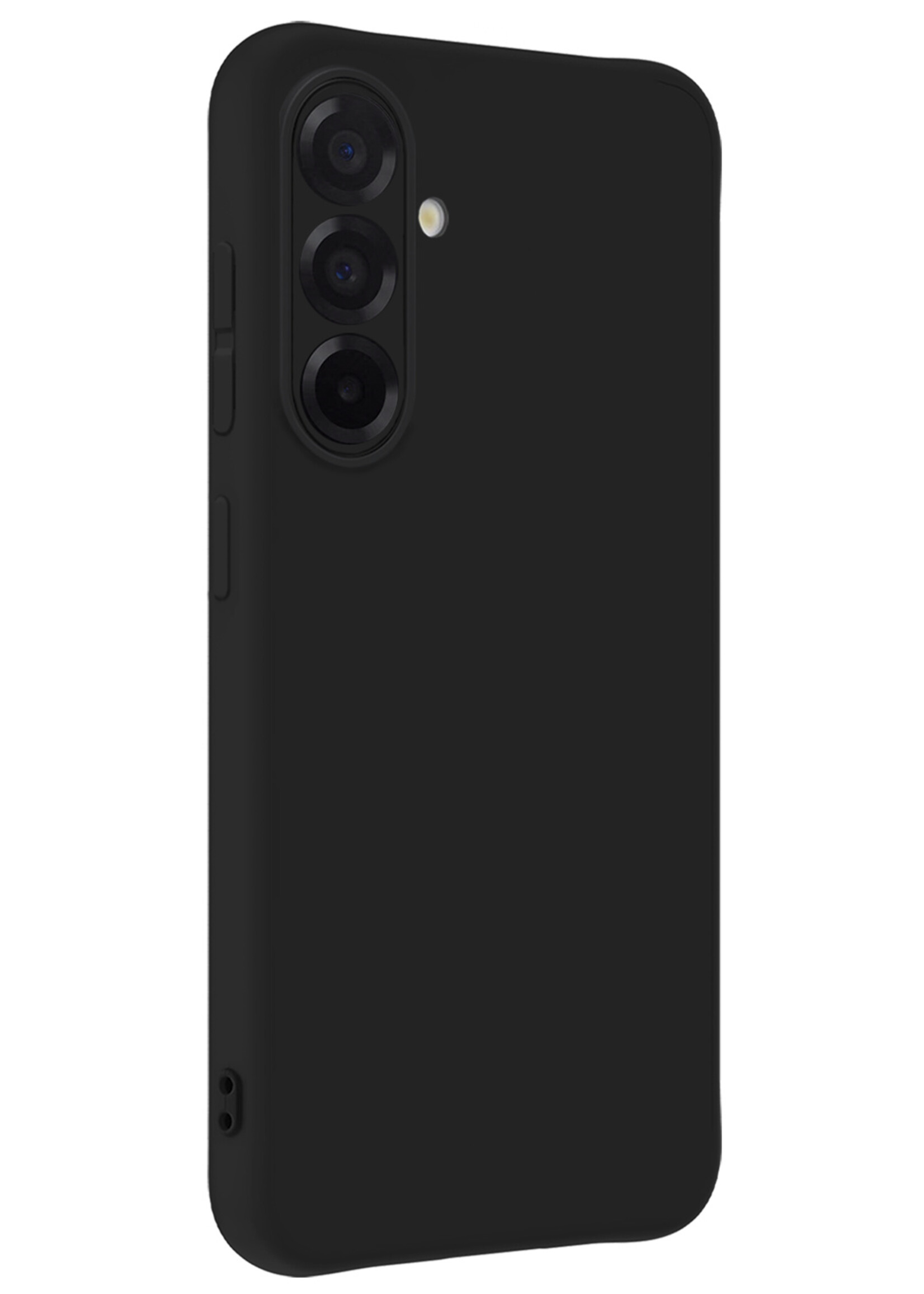 LUQ LUQ Samsung Galaxy A36 Hoesje Siliconen Met Screenprotector - Zwart