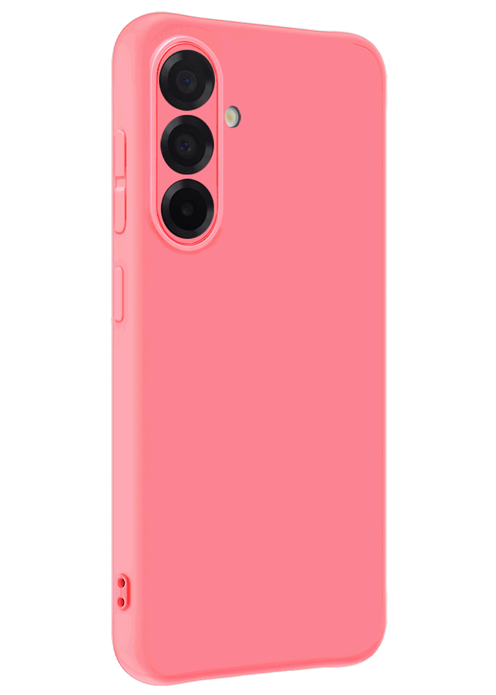 LUQ LUQ Samsung Galaxy A36 Hoesje Siliconen Met 2x Screenprotector - Lichtroze