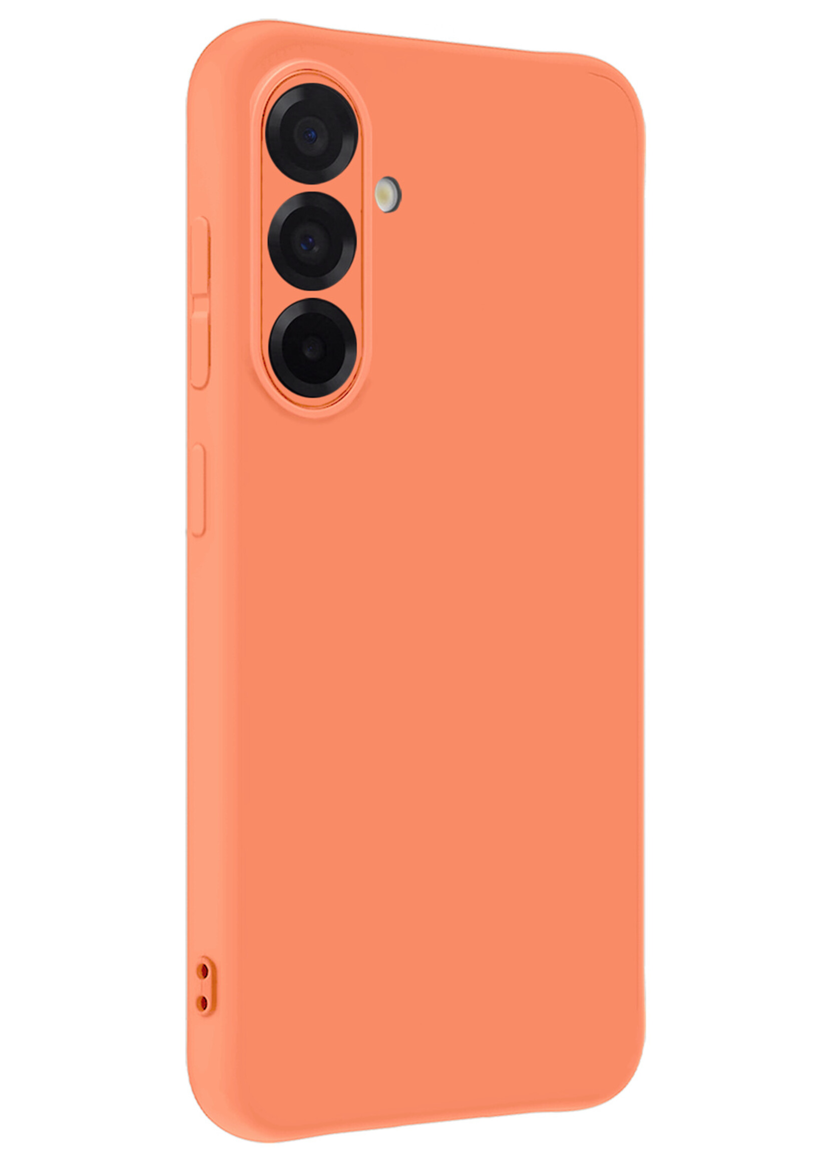 LUQ LUQ Samsung Galaxy A36 Hoesje Siliconen Met 2x Screenprotector - Perzik