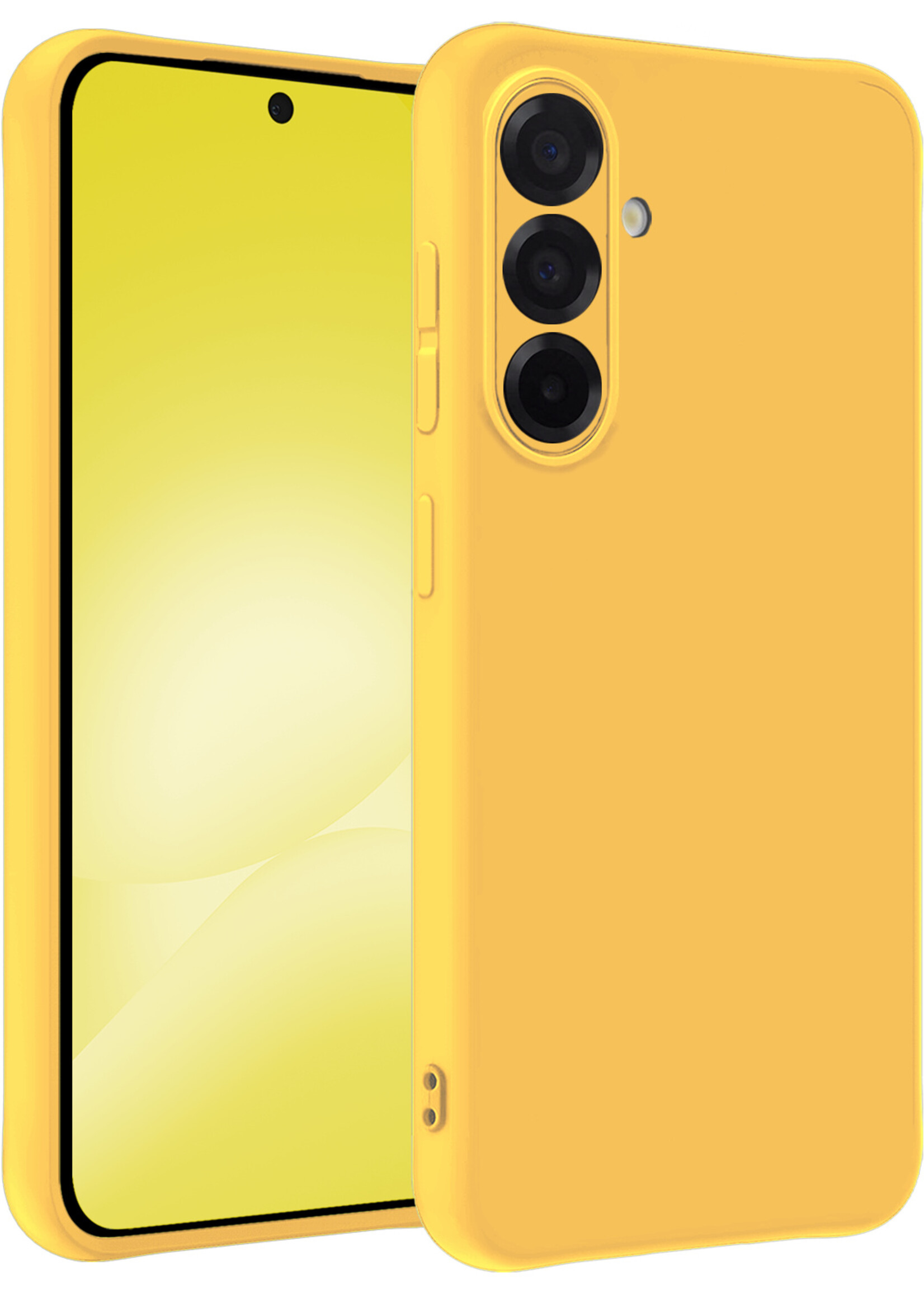 LUQ LUQ Samsung Galaxy A56 Hoesje Siliconen - Geel