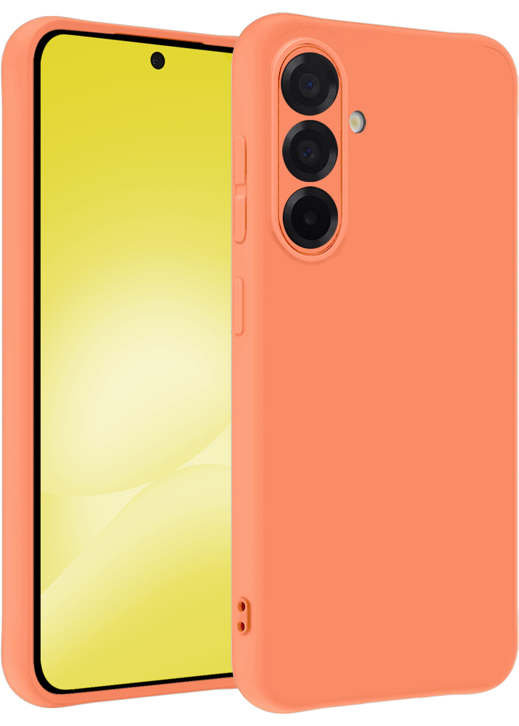 LUQ LUQ Samsung Galaxy A56 Hoesje Siliconen - Perzik