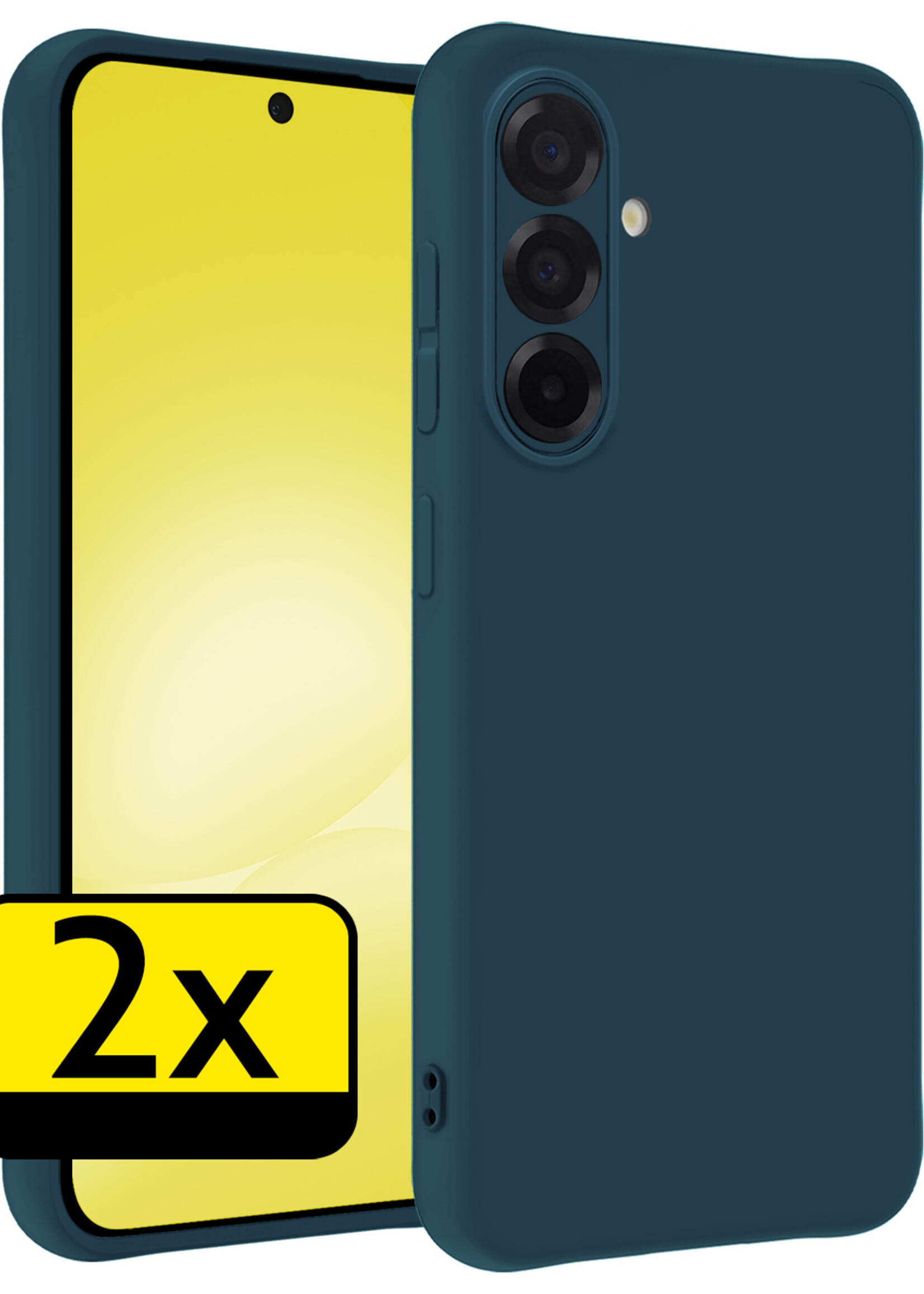 LUQ LUQ Samsung Galaxy A56 Hoesje Siliconen - Donkerblauw - 2 PACK