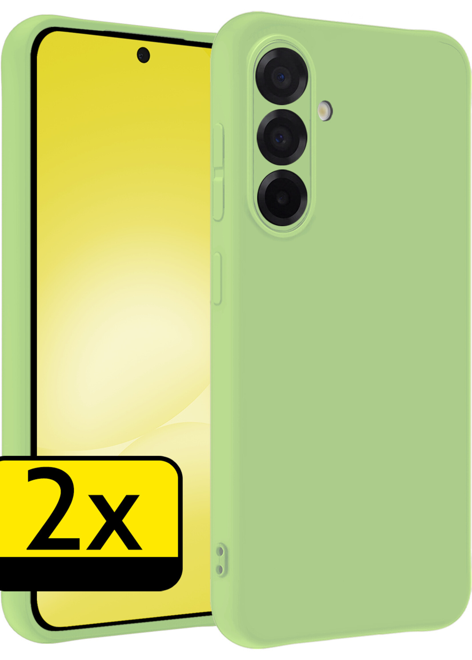 LUQ LUQ Samsung Galaxy A56 Hoesje Siliconen - Groen - 2 PACK