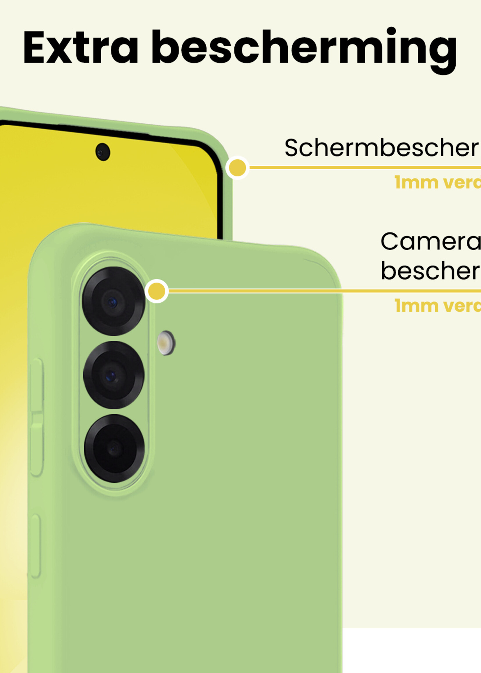 LUQ LUQ Samsung Galaxy A56 Hoesje Siliconen - Groen - 2 PACK