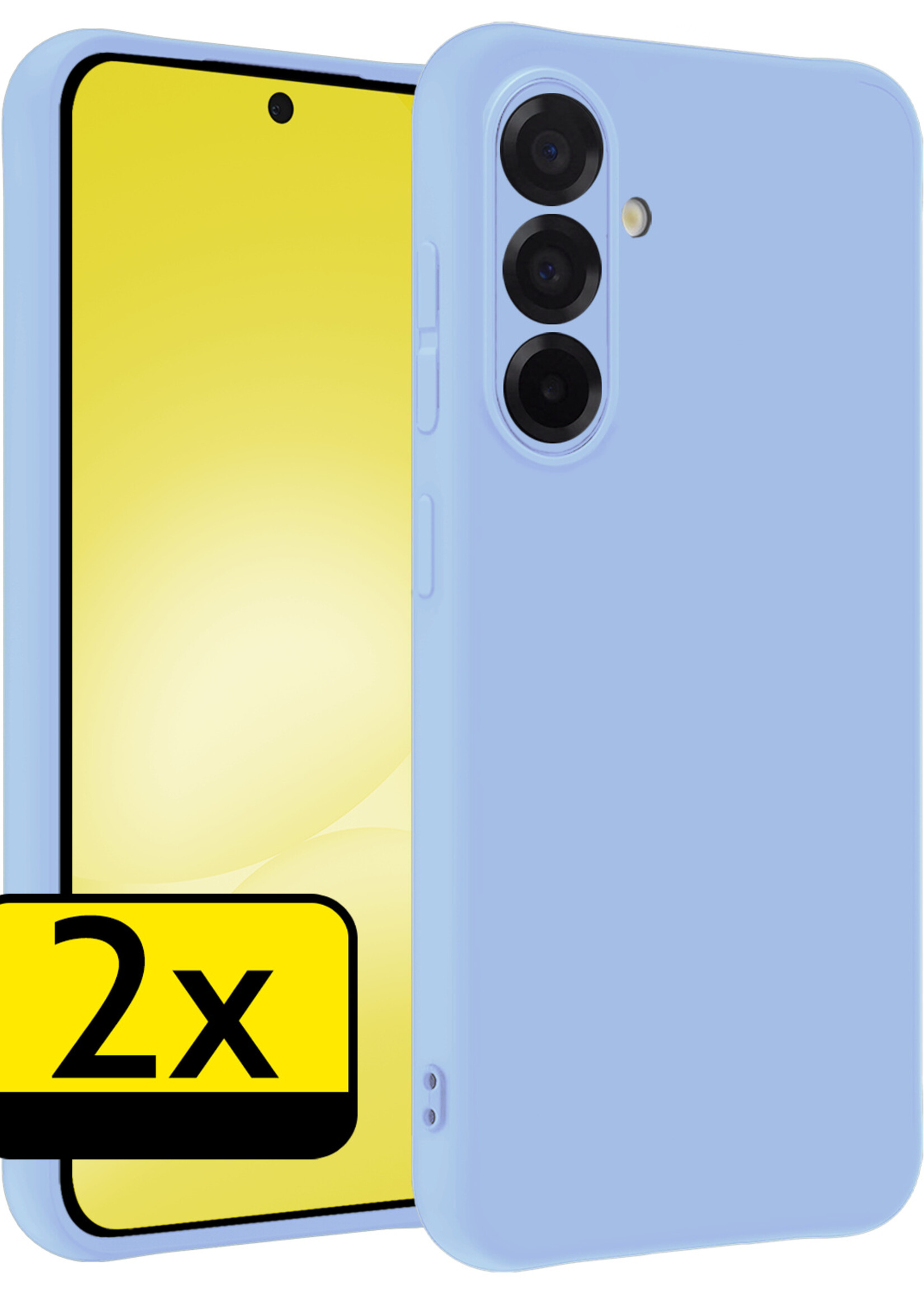 LUQ LUQ Samsung Galaxy A56 Hoesje Siliconen - Lichtblauw - 2 PACK