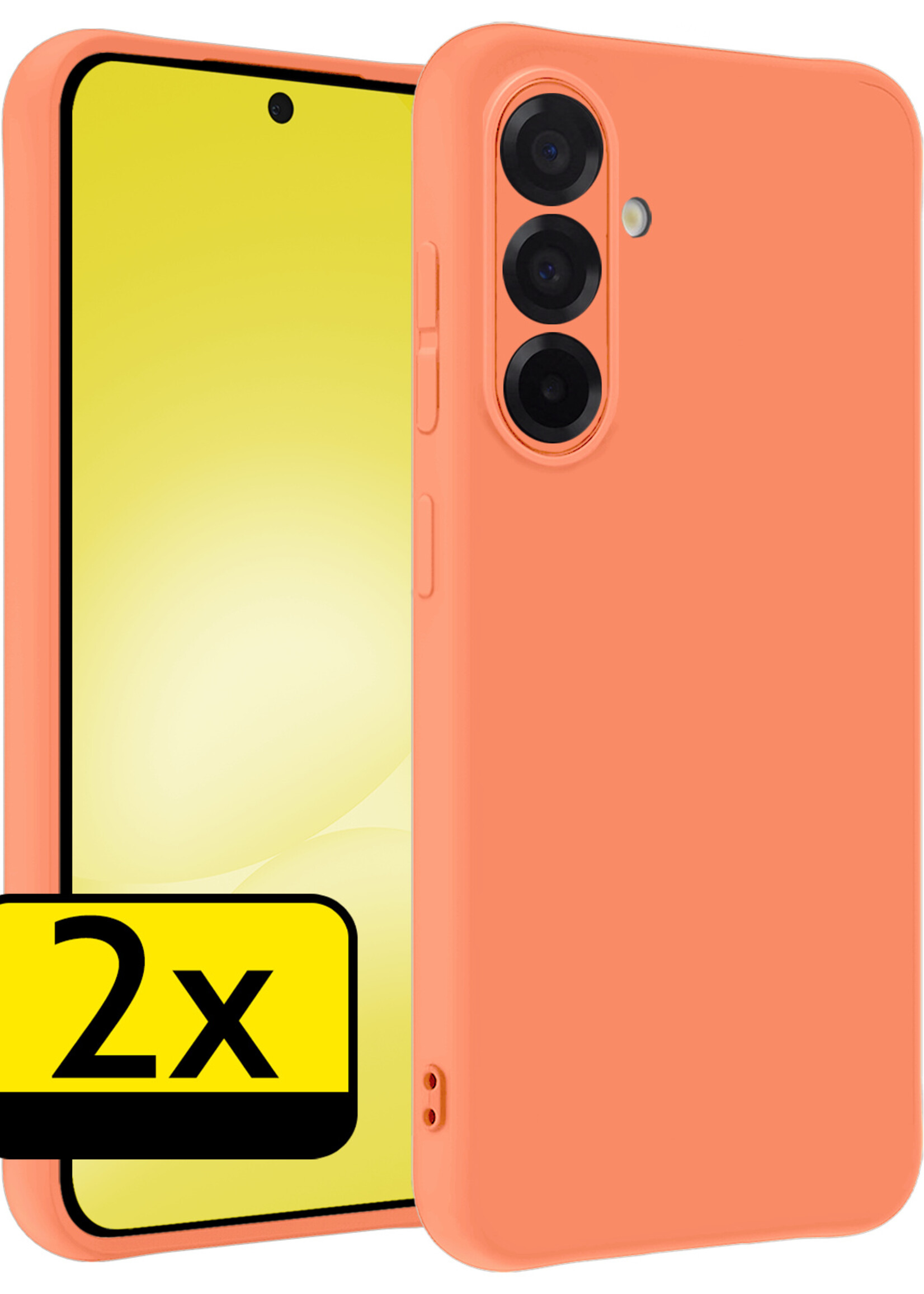 LUQ LUQ Samsung Galaxy A56 Hoesje Siliconen - Perzik - 2 PACK