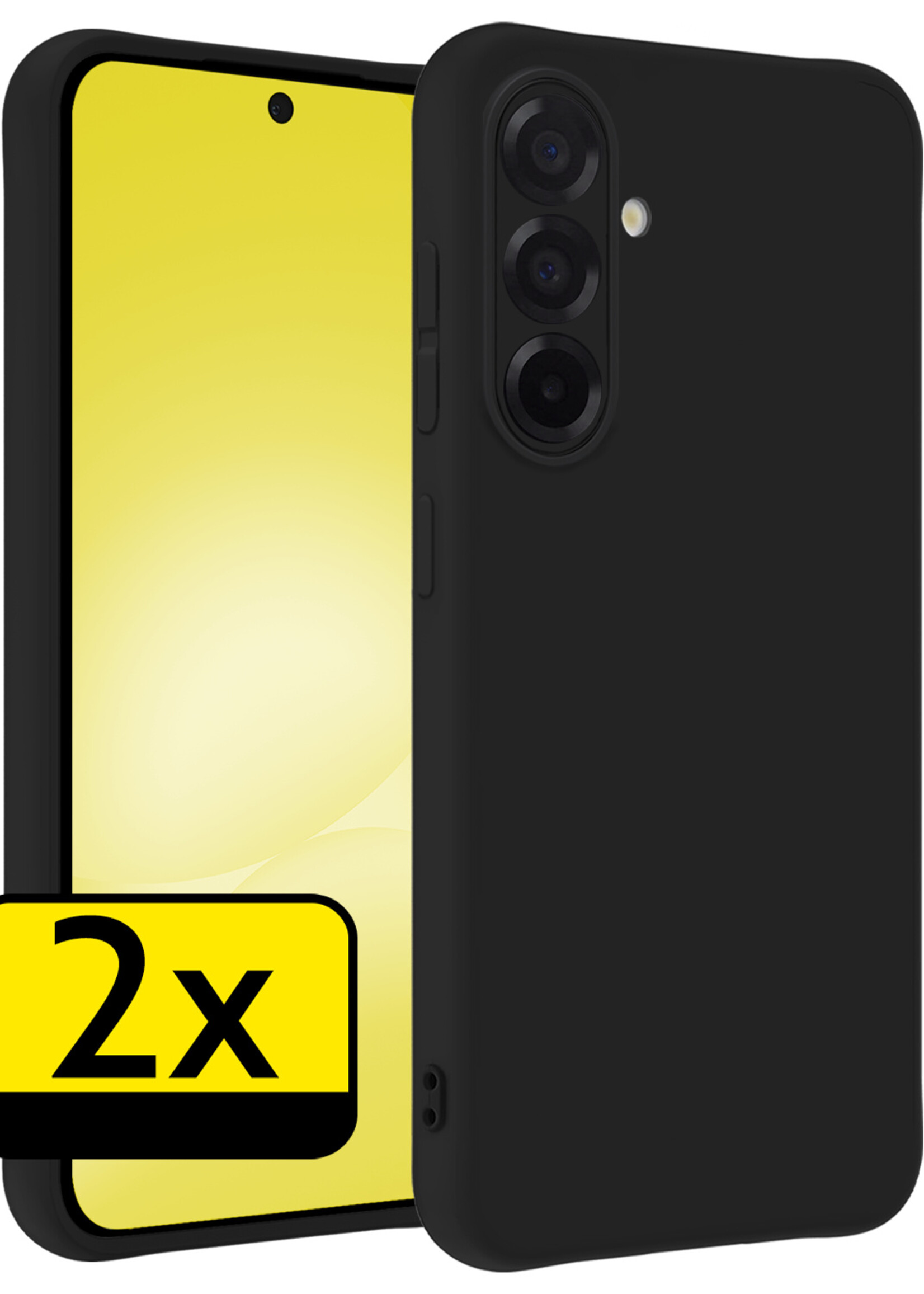 LUQ LUQ Samsung Galaxy A56 Hoesje Siliconen - Zwart - 2 PACK