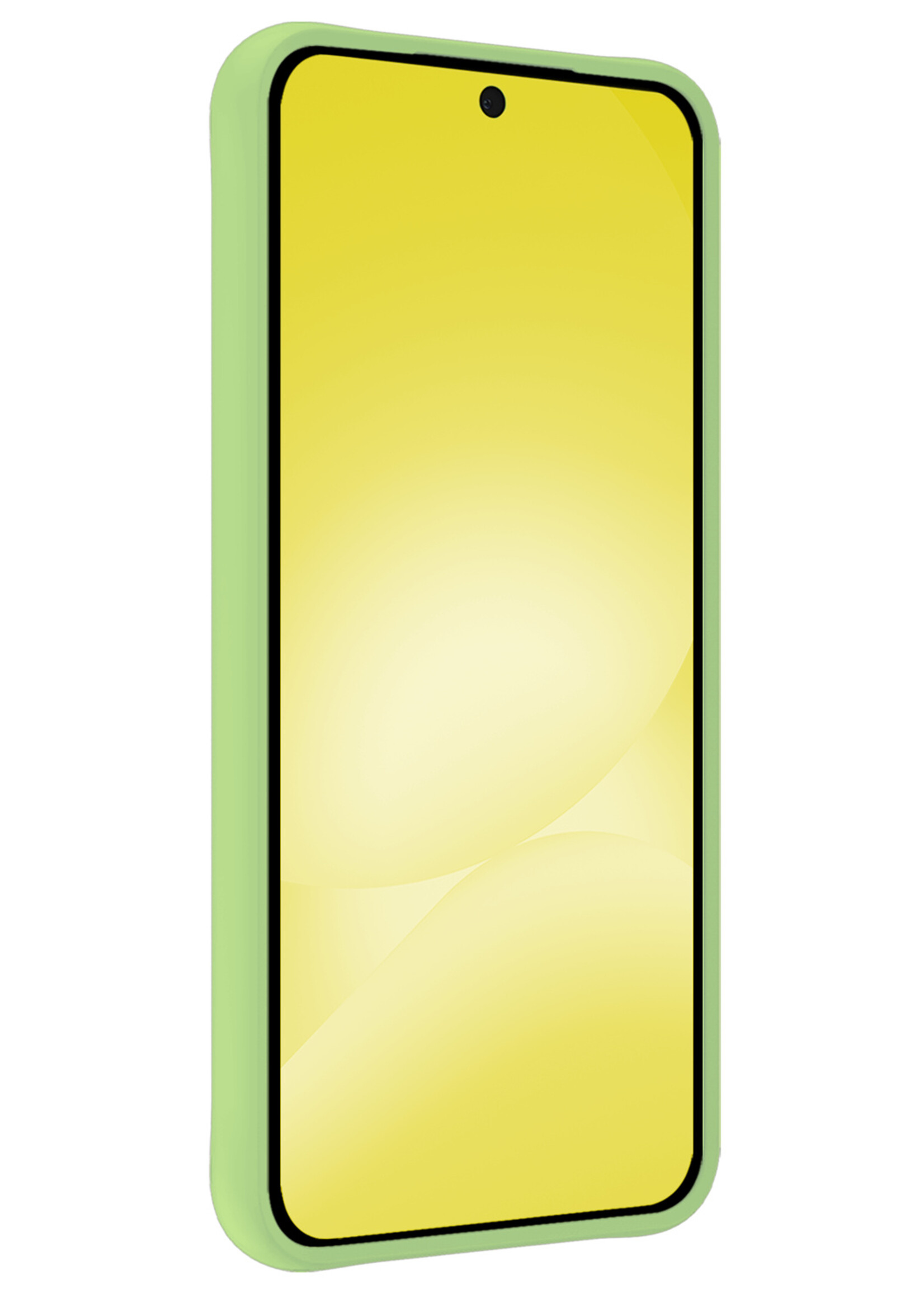 LUQ LUQ Samsung Galaxy A56 Hoesje Siliconen Met Screenprotector - Groen