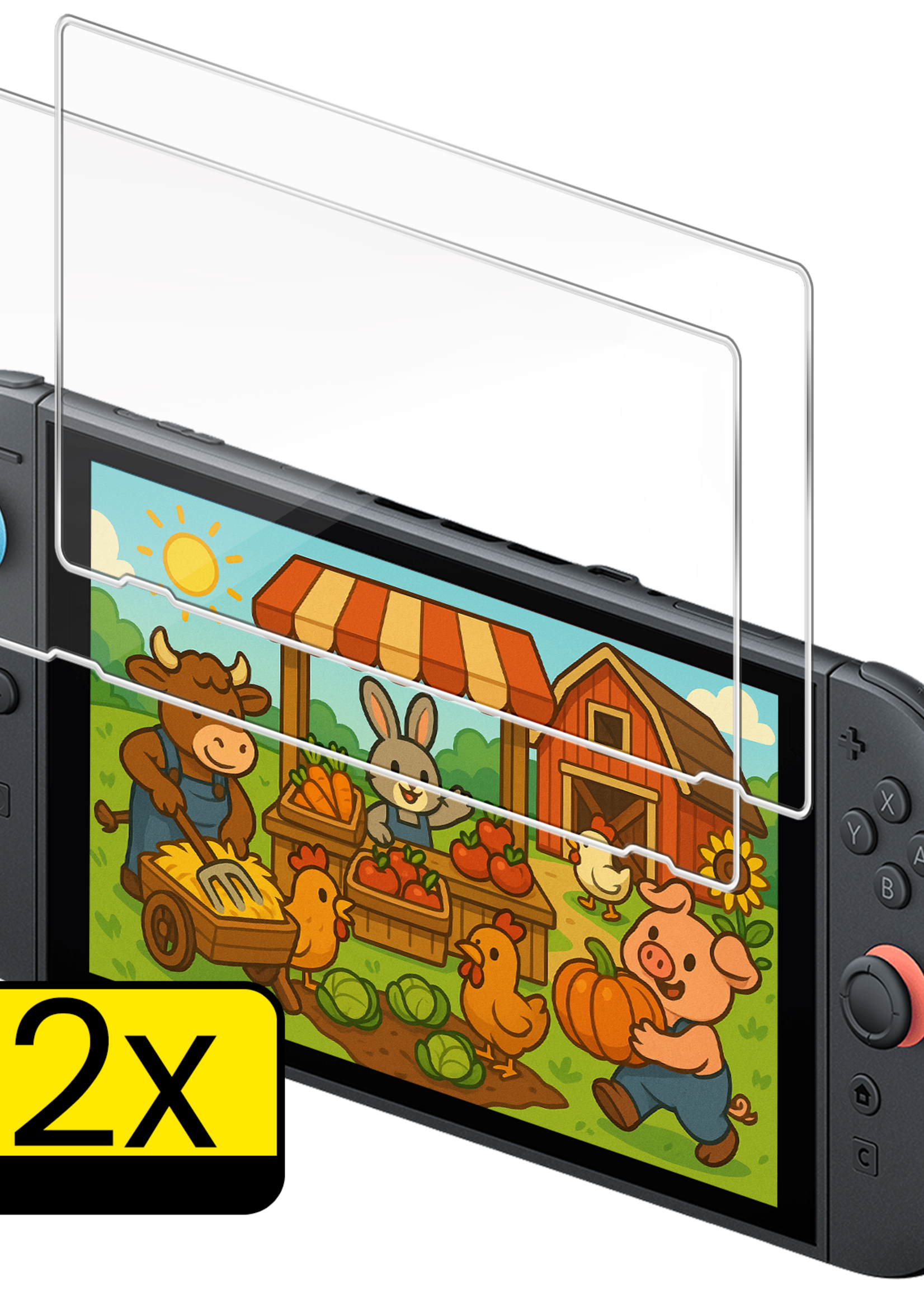 LUQ LUQ Nintendo Switch 2 Screenprotector - 2 PACK