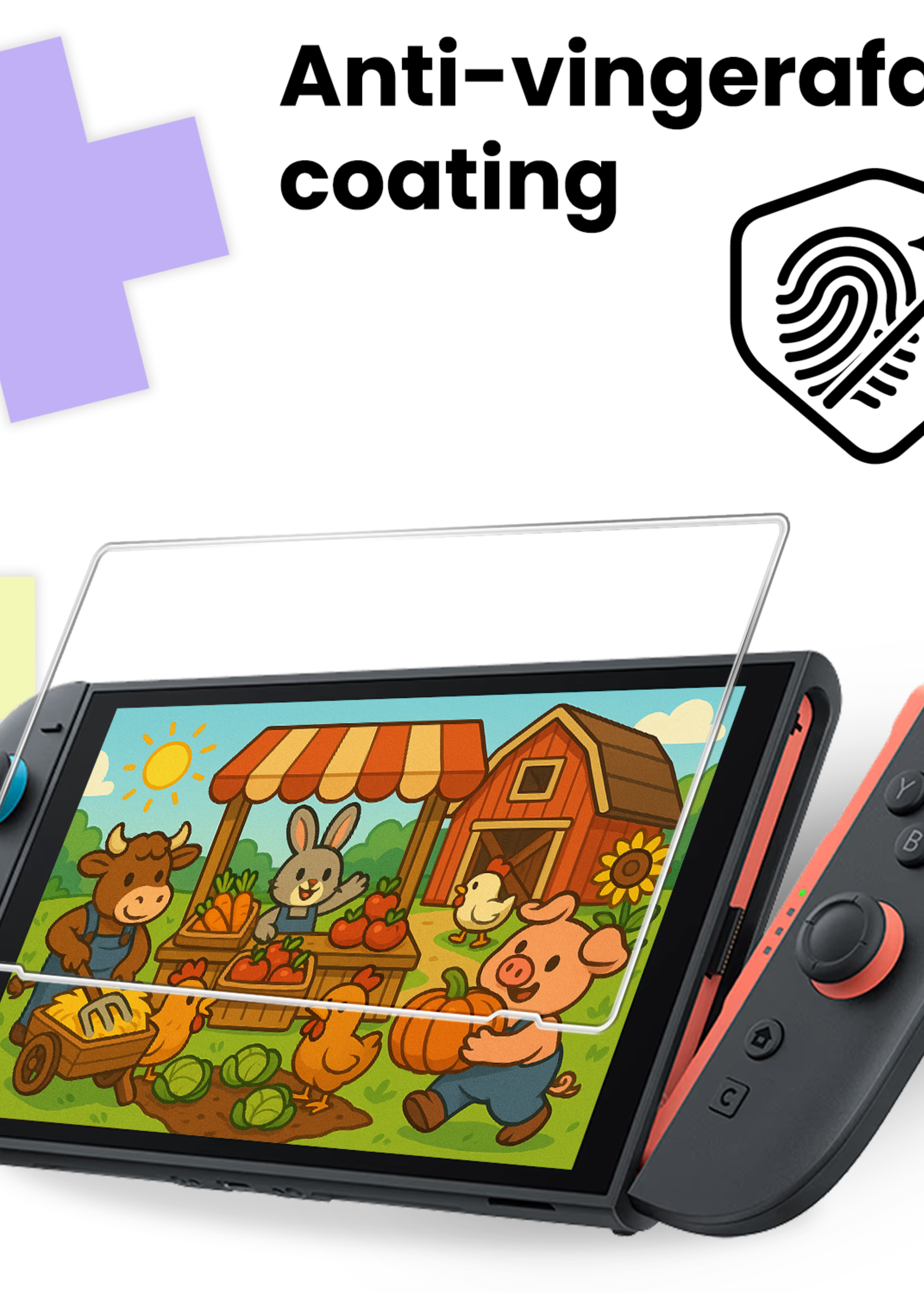 LUQ LUQ Nintendo Switch 2 Screenprotector - 2 PACK