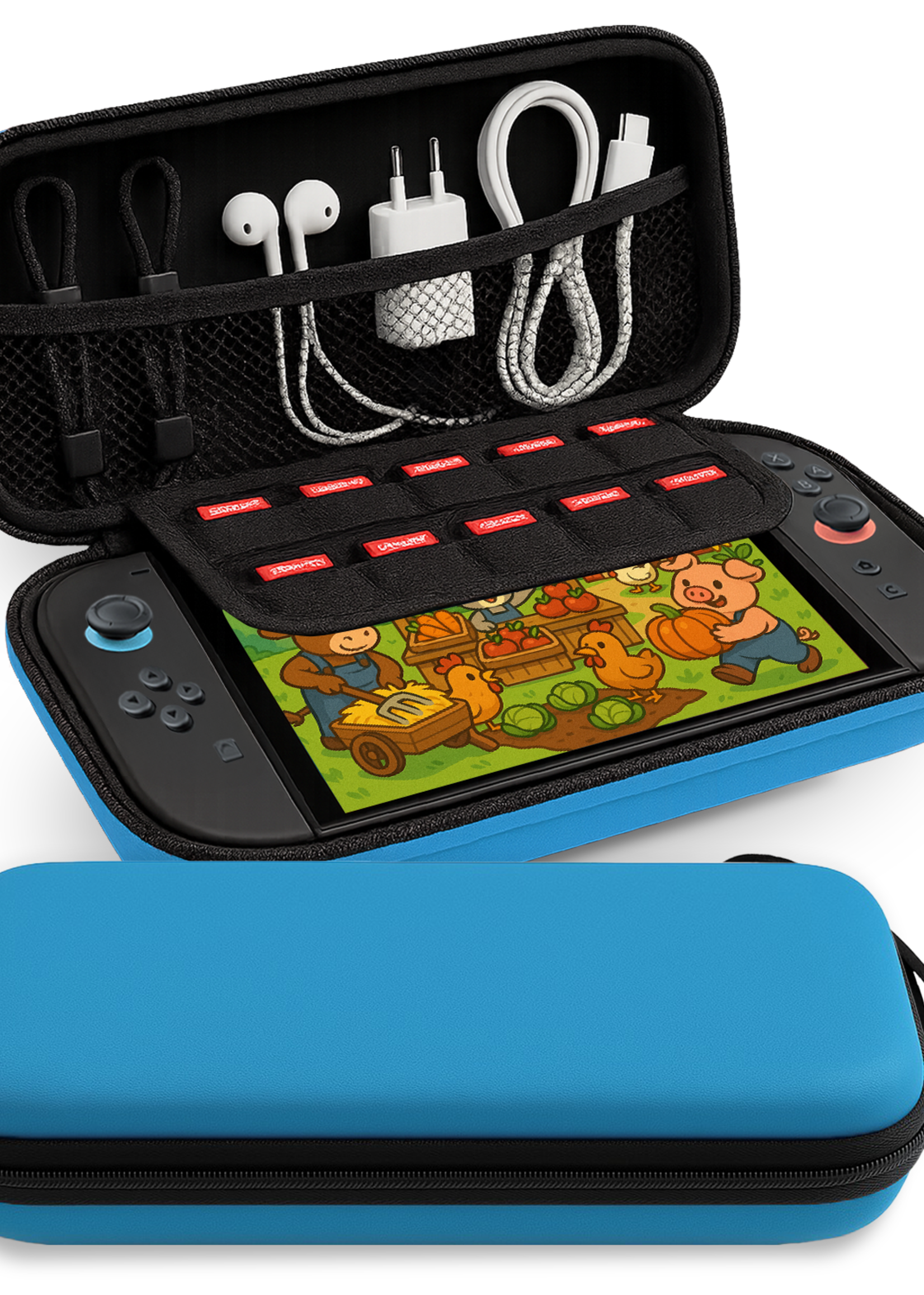 LUQ LUQ Hoesje voor Nintendo Switch 2 - Blauw